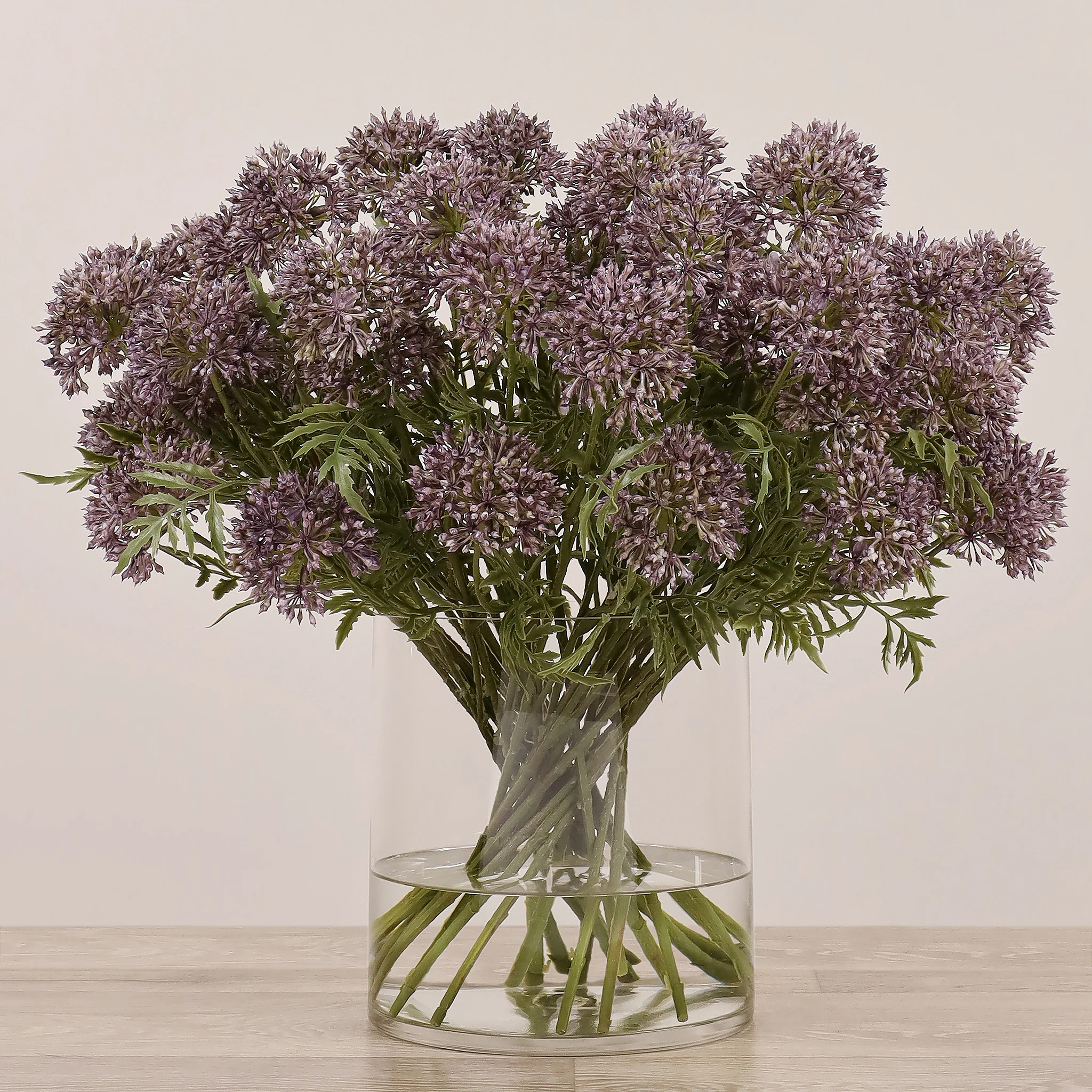 Allium Arrangement in Glass Vase - Image 2