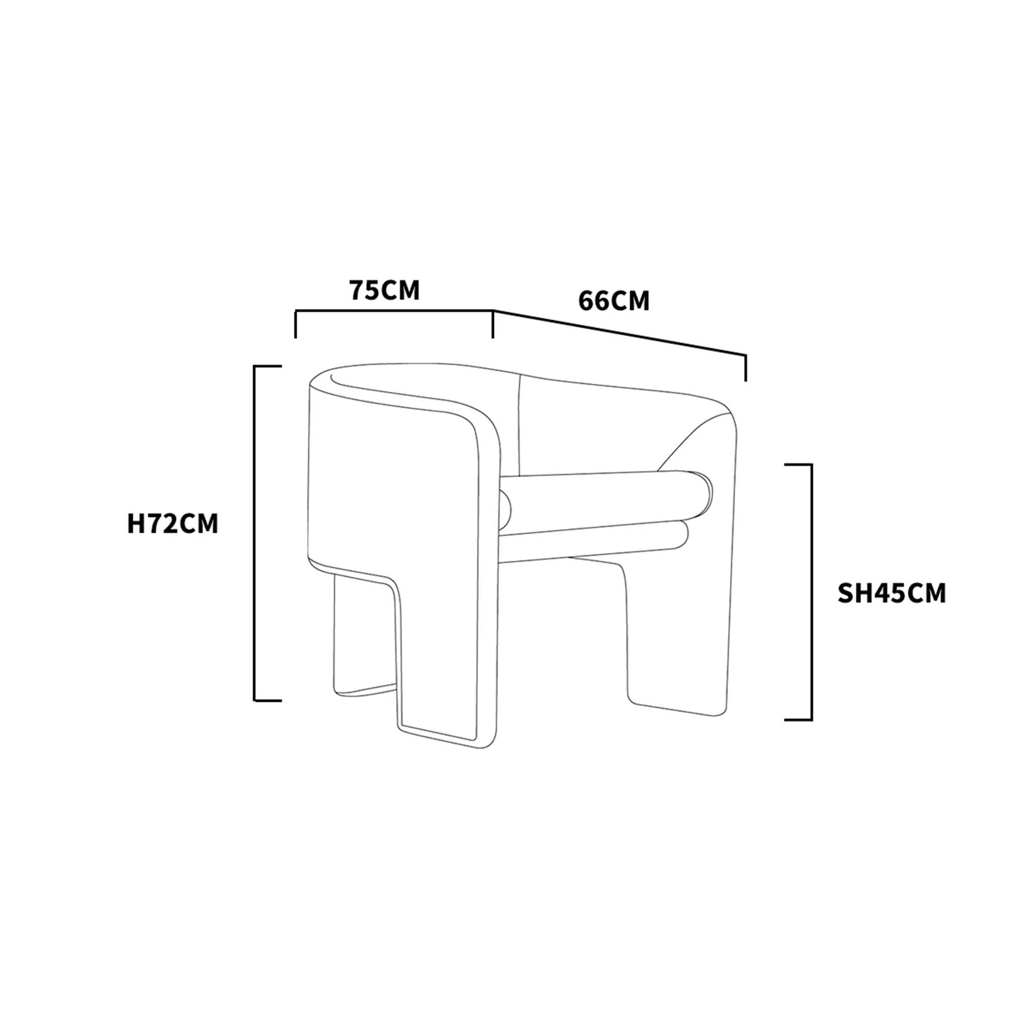 Reno Armchair Lounge Chair - Image 8
