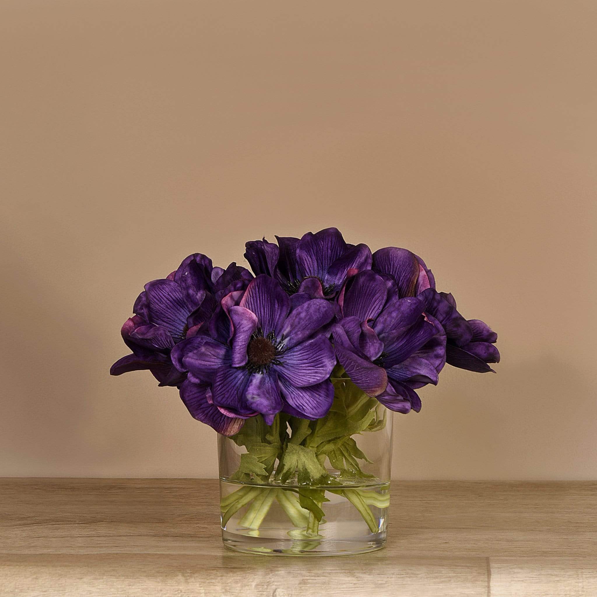 Artificial Anemone Arrangement in Glass Vase - Image 10
