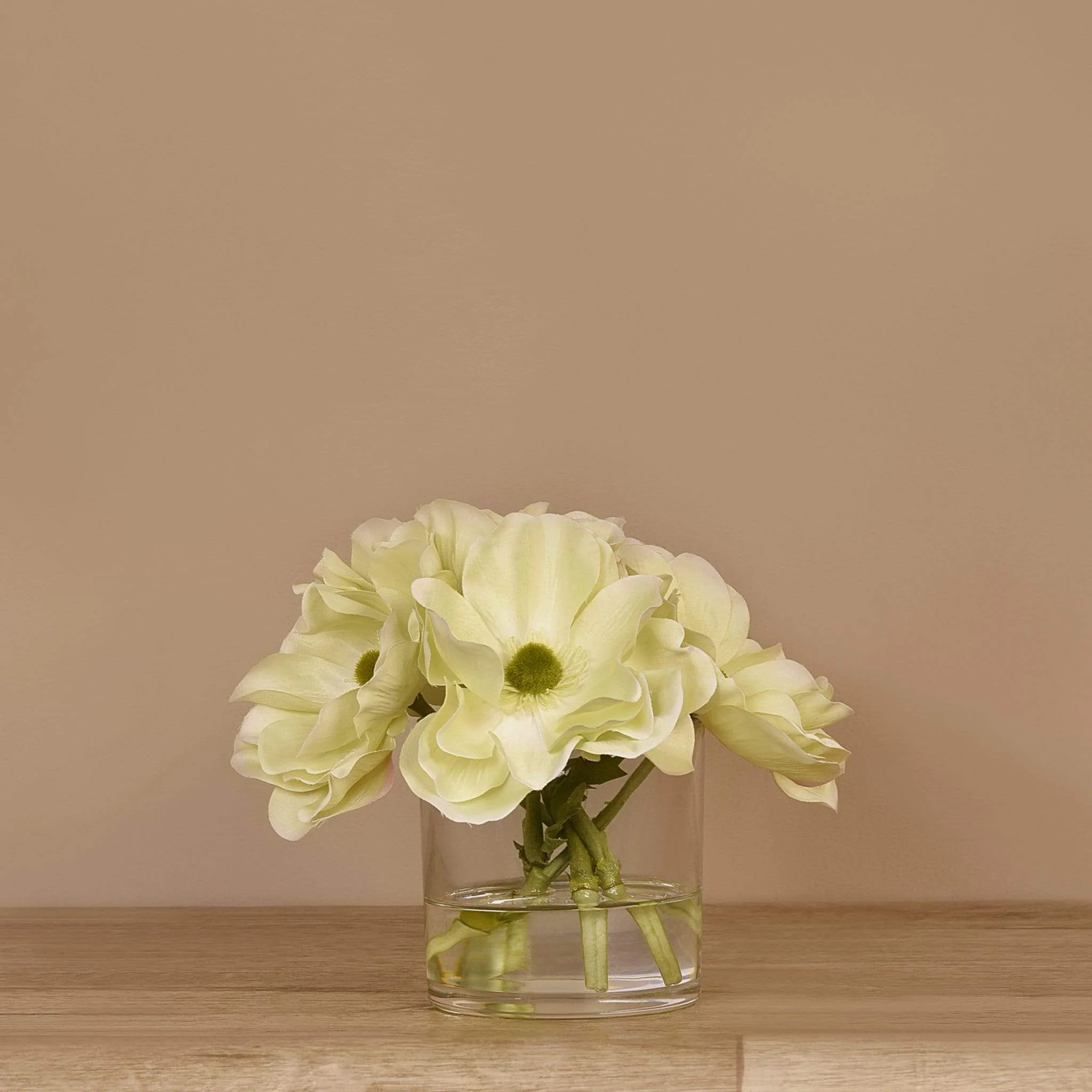 Artificial Anemone Arrangement in Glass Vase - Image 13