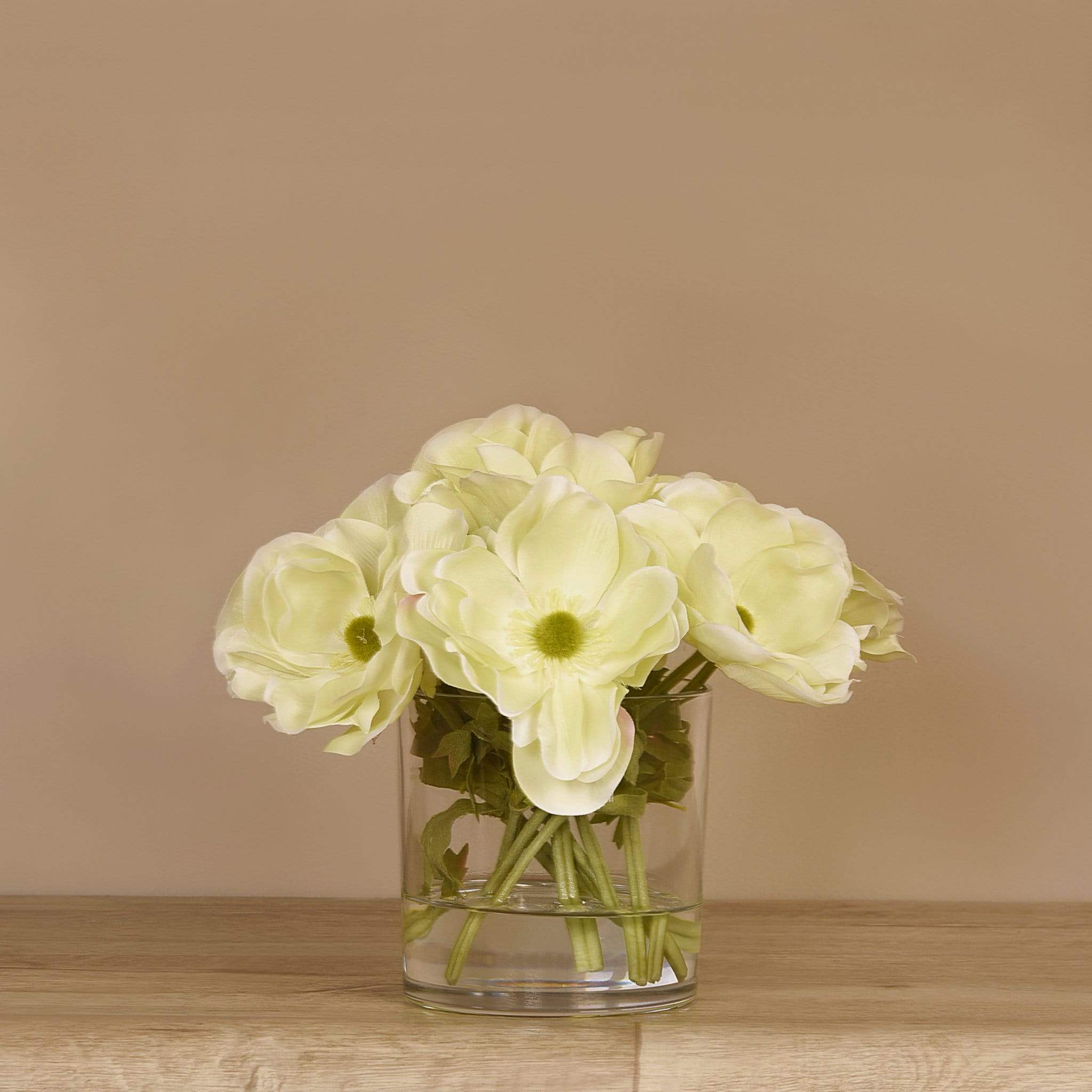 Artificial Anemone Arrangement in Glass Vase - Image 14