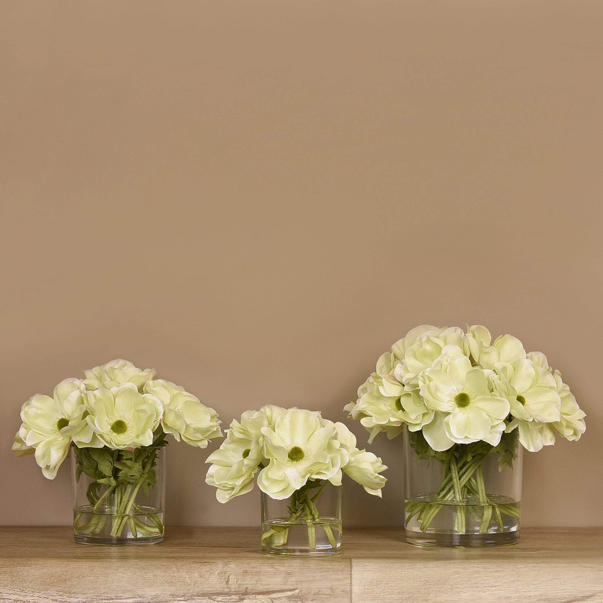 Artificial Anemone Arrangement in Glass Vase - Image 16