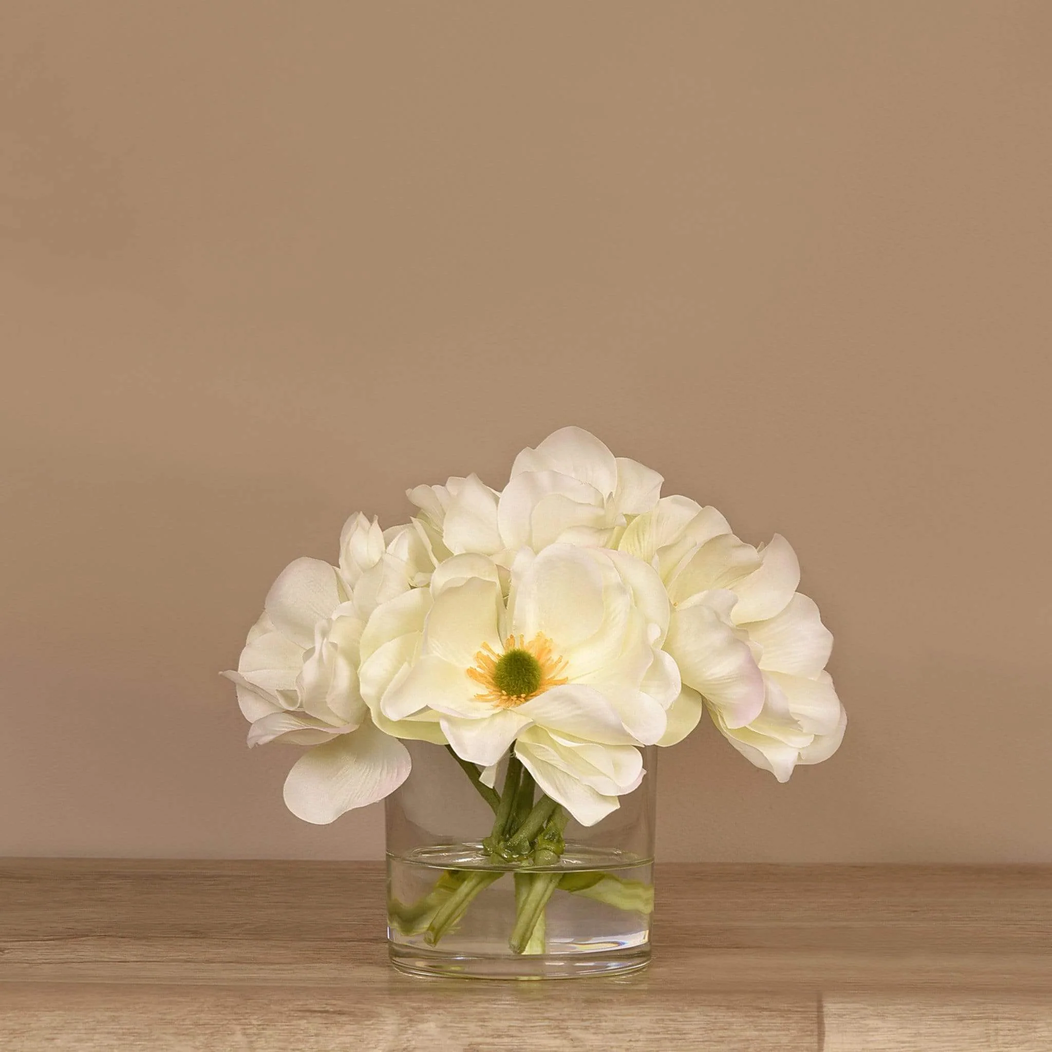 Artificial Anemone Arrangement in Glass Vase - Image 2