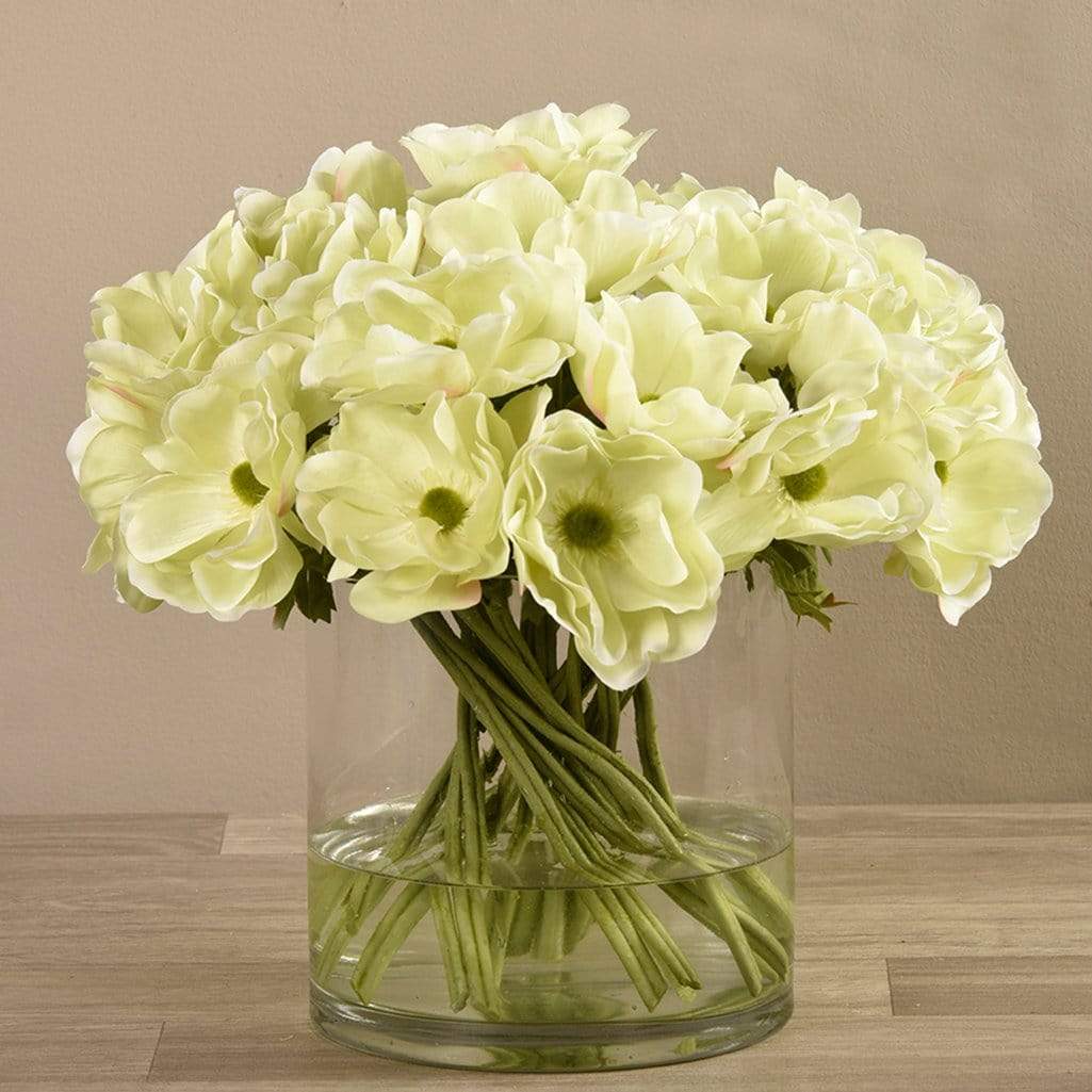 Artificial Anemone in Glass Vase - Image 4