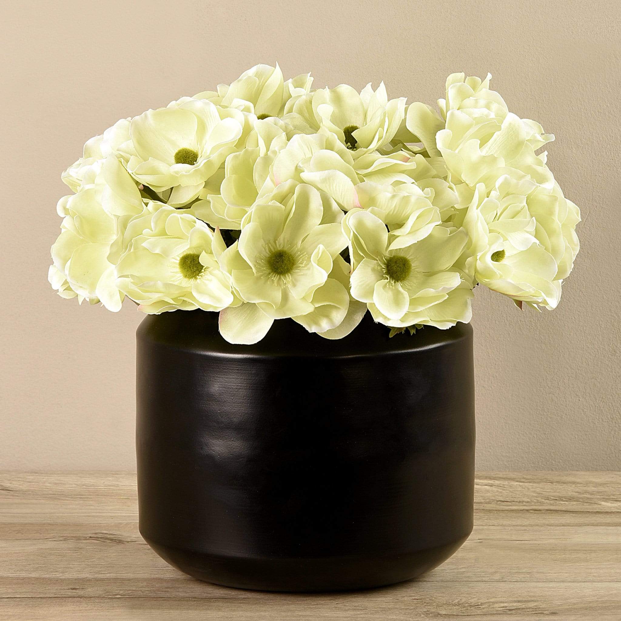 Artificial Anemone in Black Vase - Image 4