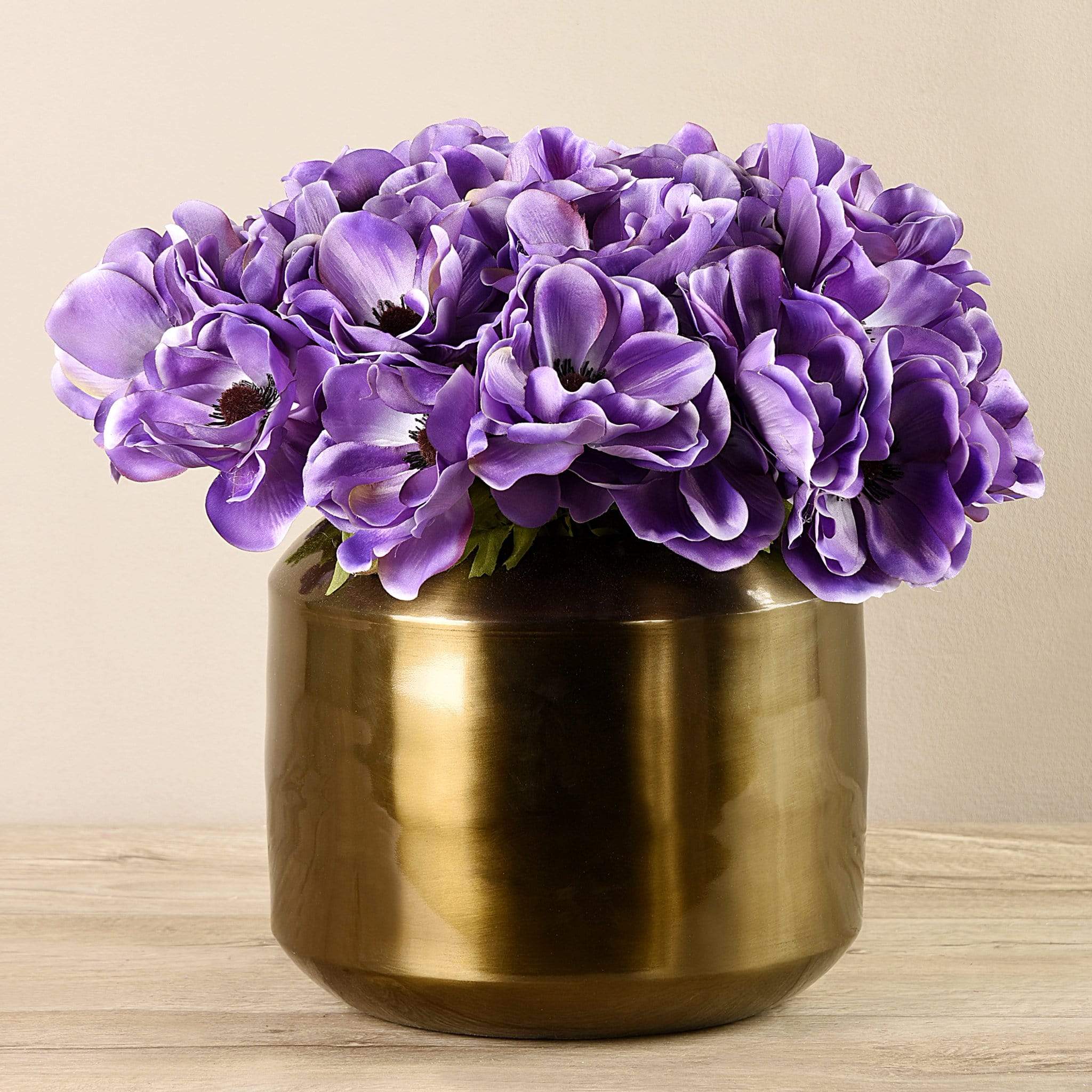 Artificial Anemone in Copper Vase - Image 2