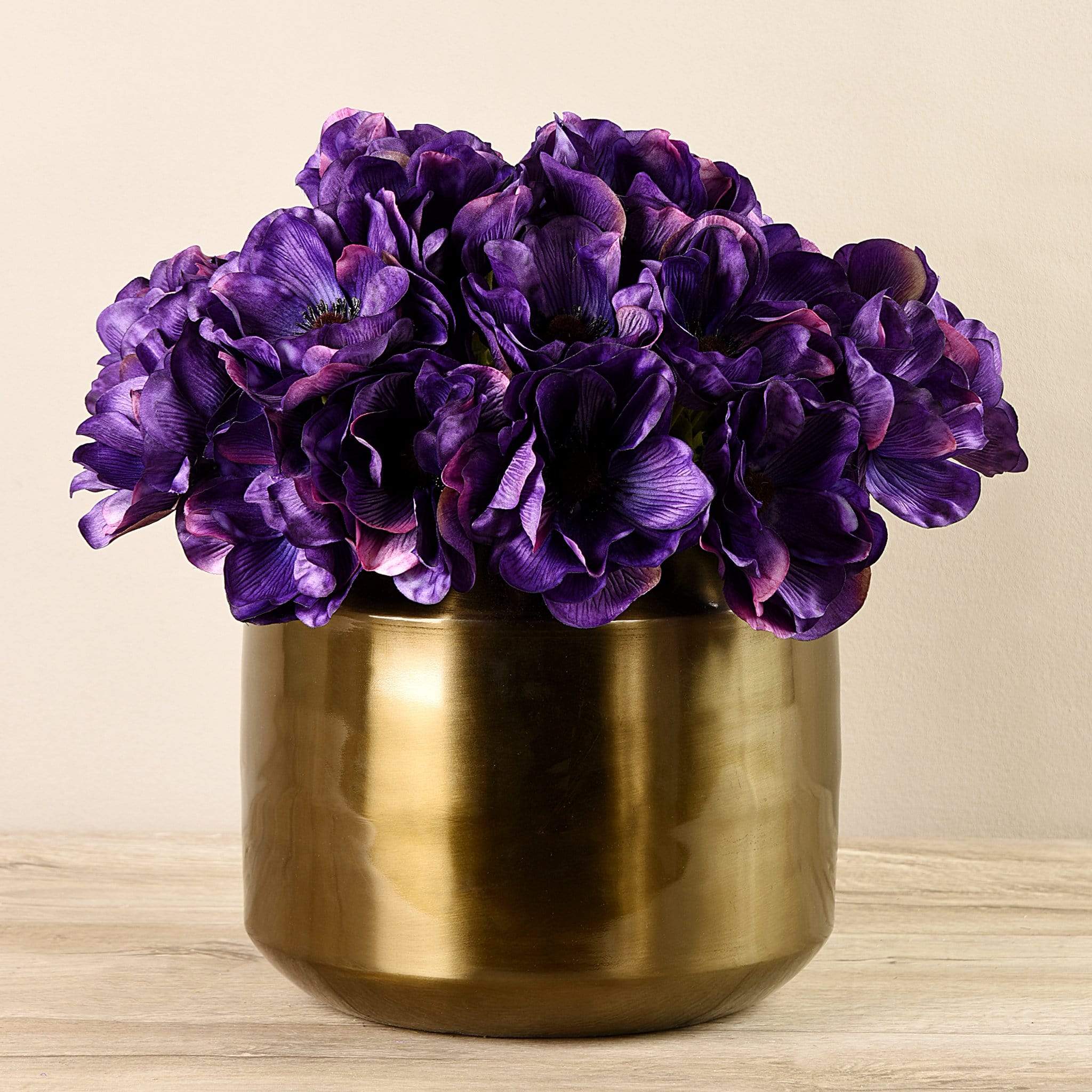 Artificial Anemone in Copper Vase - Image 3