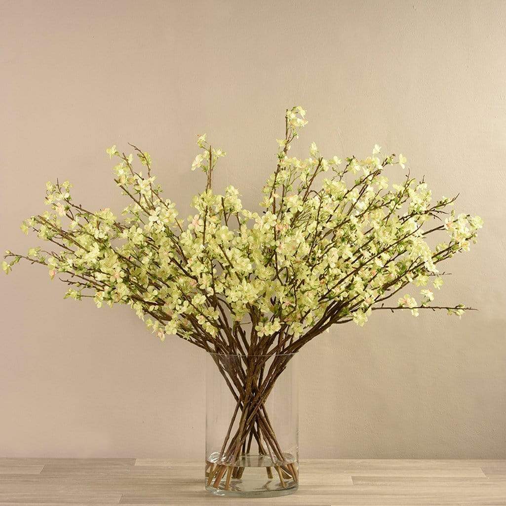 Artificial Blossom Spray in Glass Vase - Image 2