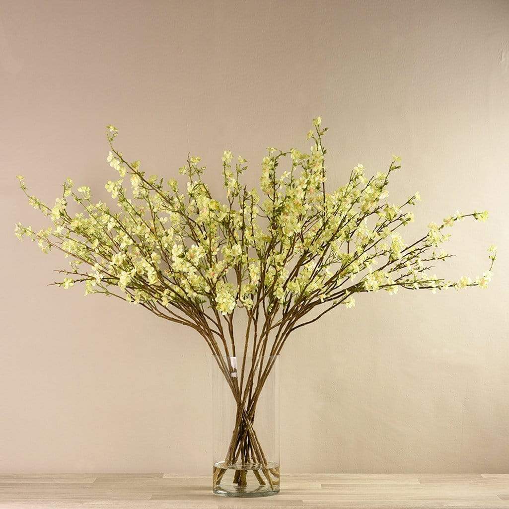 Artificial Blossom Spray in Glass Vase - Image 2
