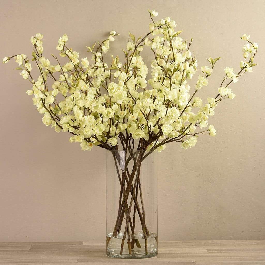 Artificial Cherry Blossom in Glass Vase - Image 2