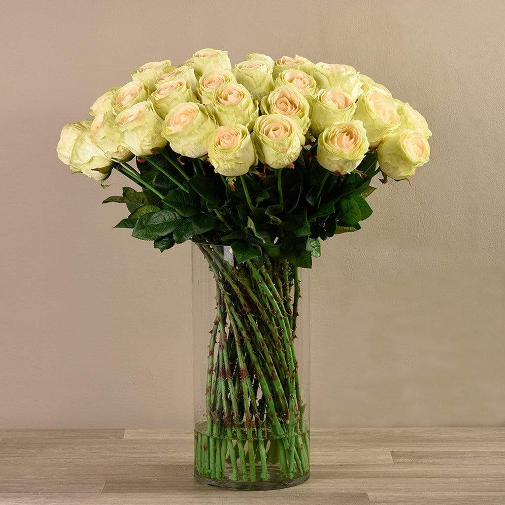 Artificial Rose Arrangement in Glass Vase - Image 6