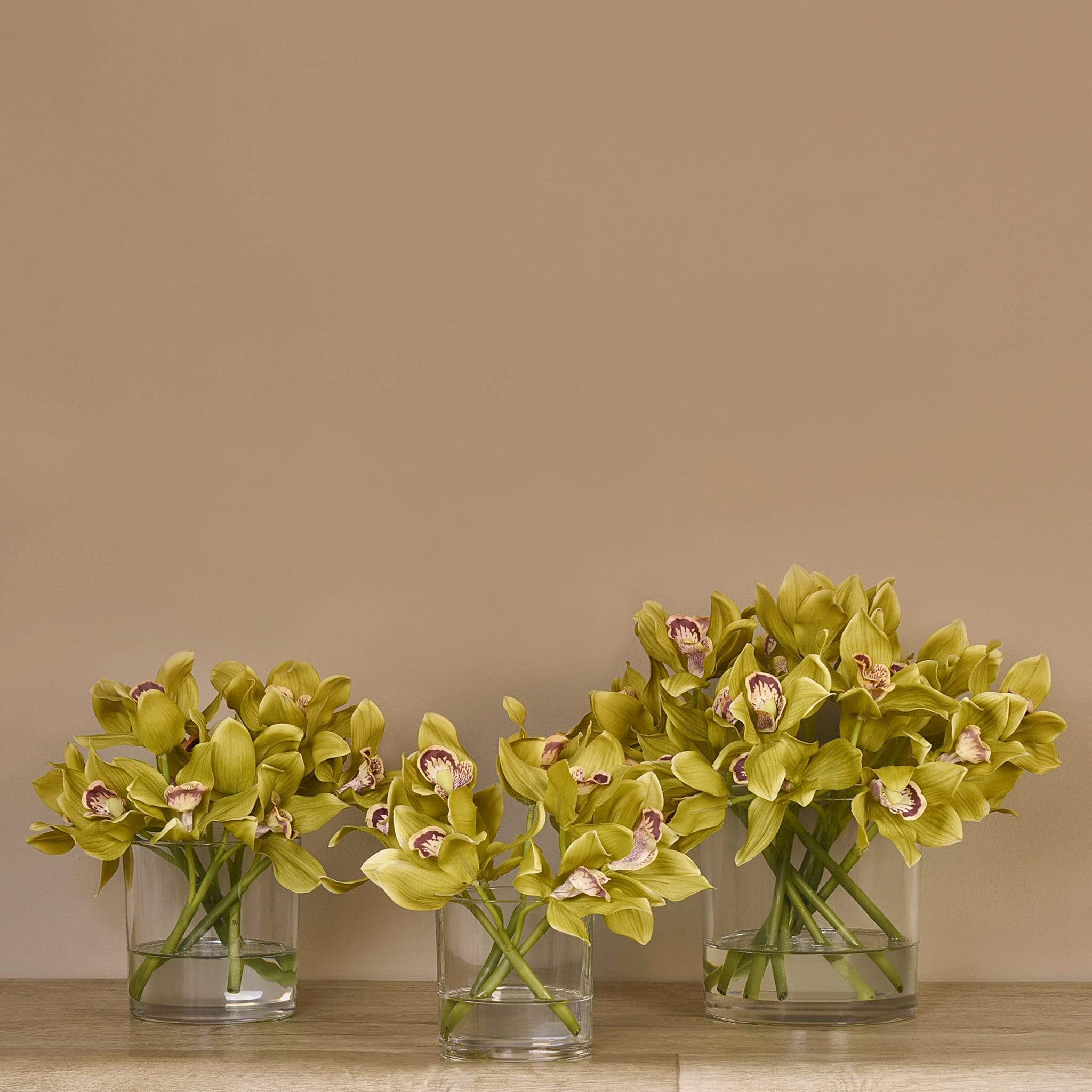 Artificial Cymbidium in Glass Vase - Image 8