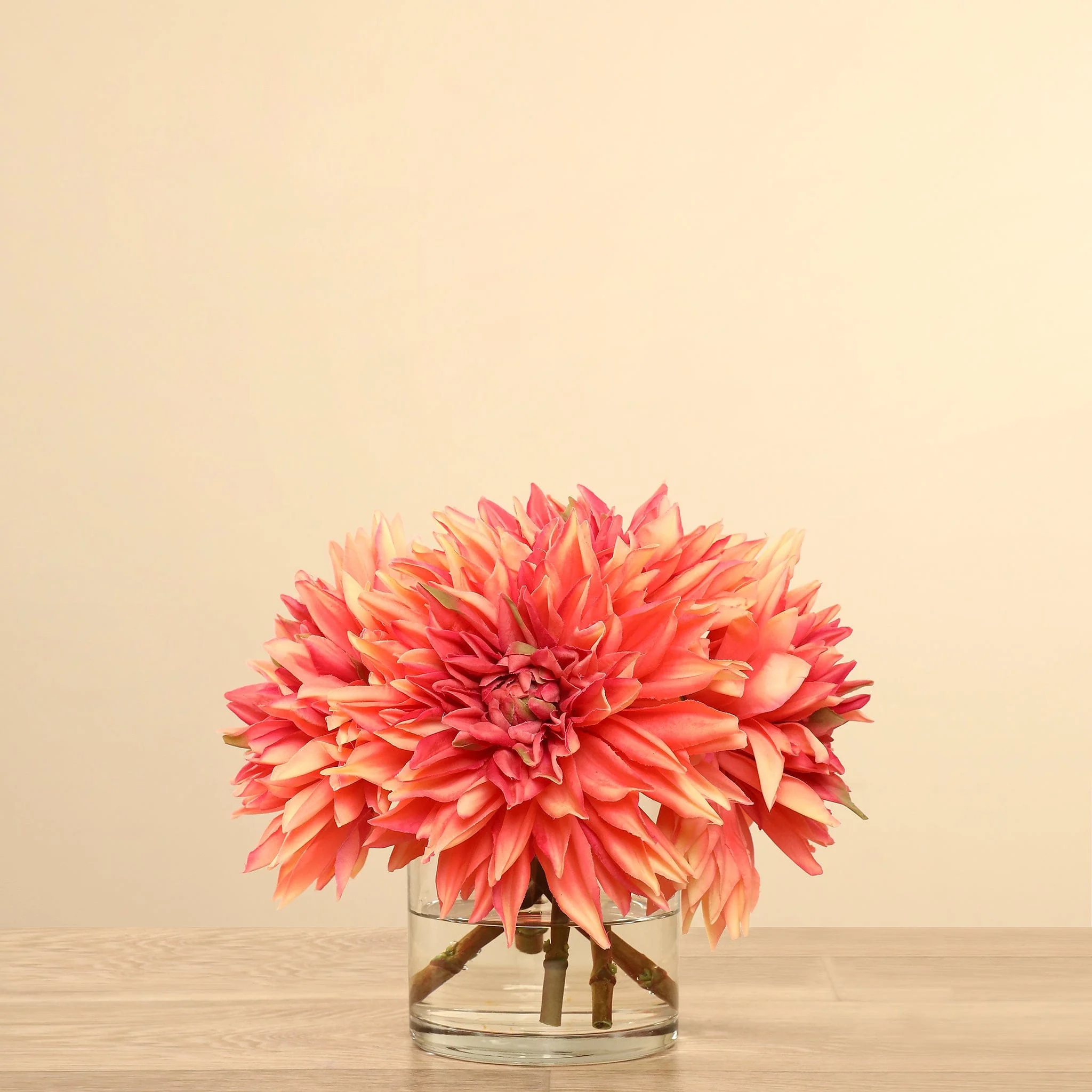 Artificial Dahlia Arrangement in Glass Vase - Image 15