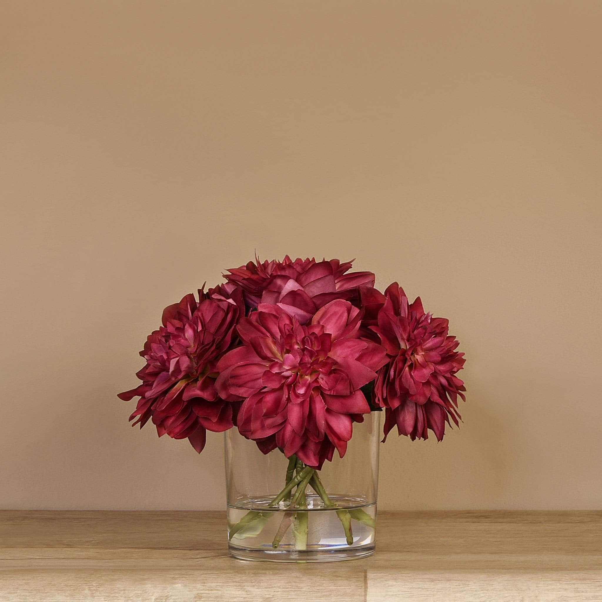 Artificial Dahlia Arrangement in Glass Vase - Image 13