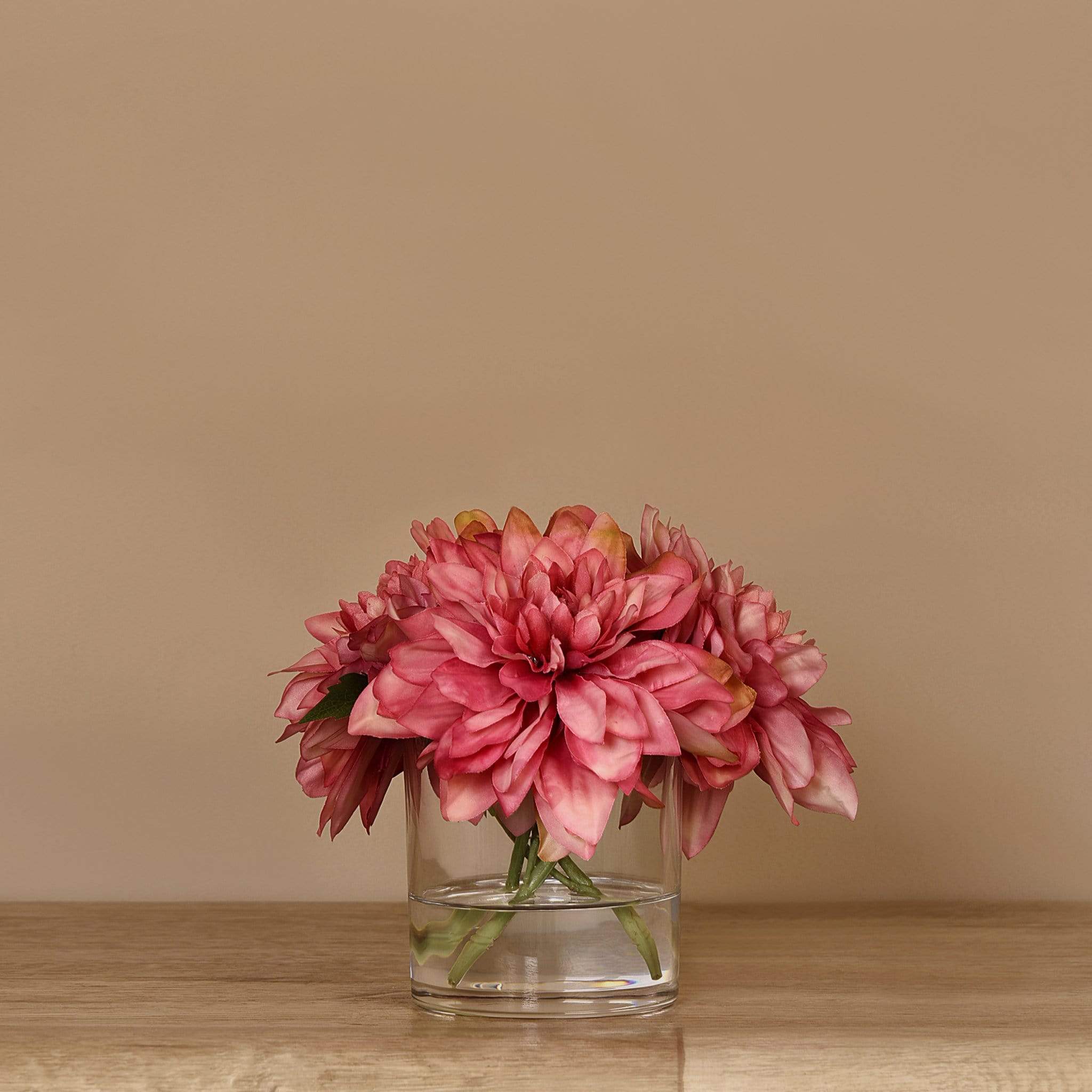 Artificial Dahlia Arrangement in Glass Vase - Image 6