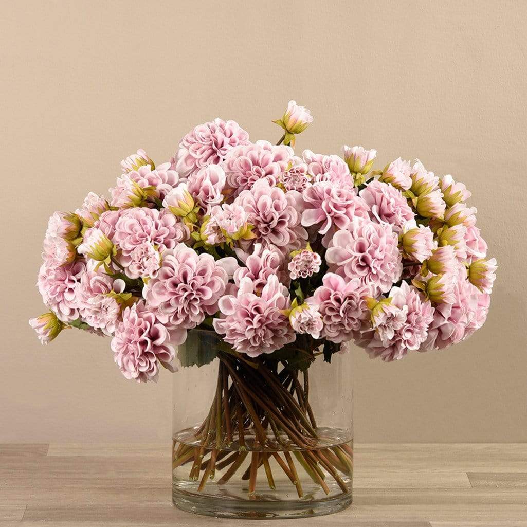 Artificial Dahlia in Glass Vase - Image 2
