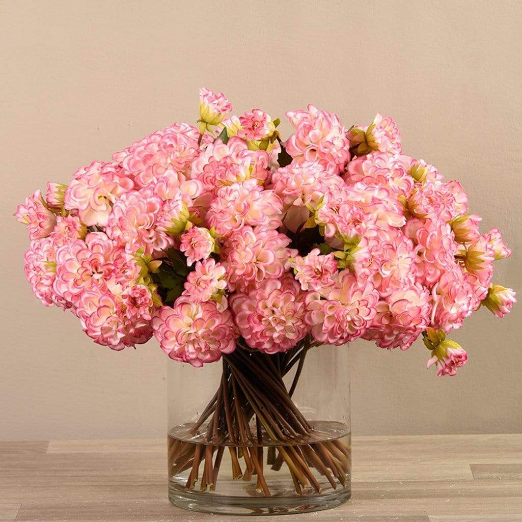 Artificial Dahlia in Glass Vase - Image 4
