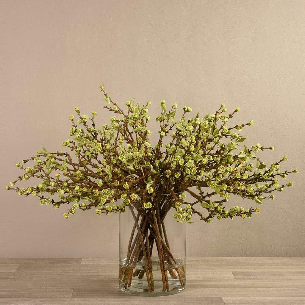 Artificial Blossom Spray in Glass Vase - Image 2