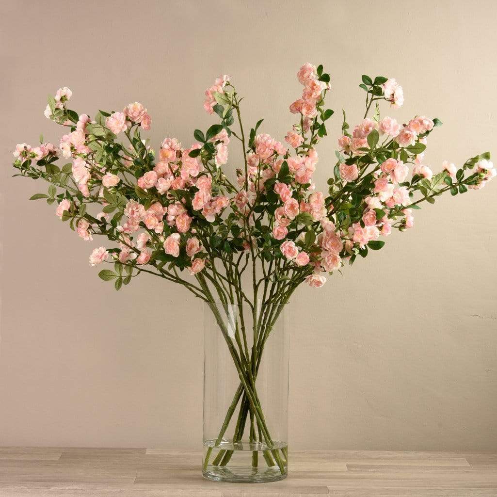 Artificial Rose Arrangement in Glass Vase - Image 2