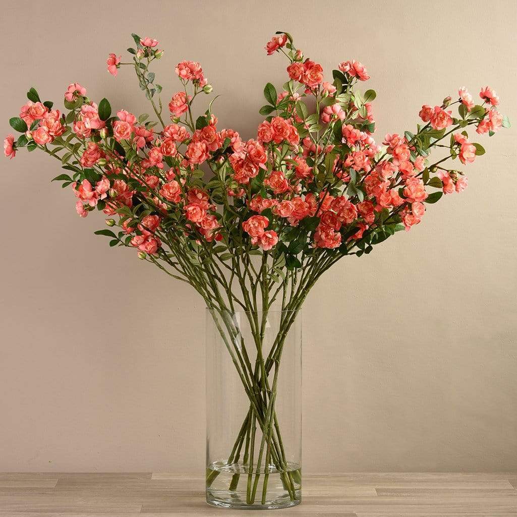 Artificial Rose Arrangement in Glass Vase - Image 3