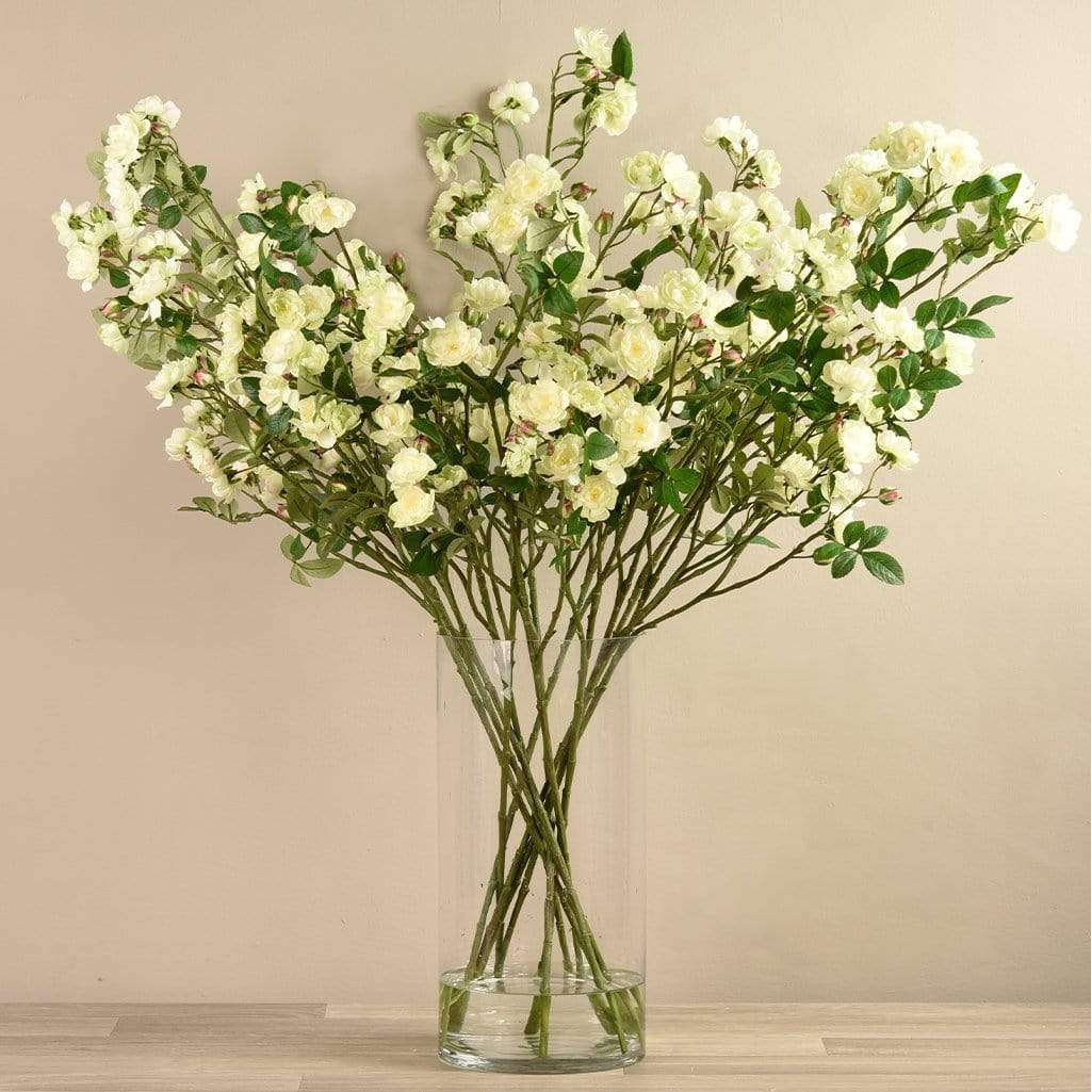 Artificial Rose Arrangement in Glass Vase - Image 4