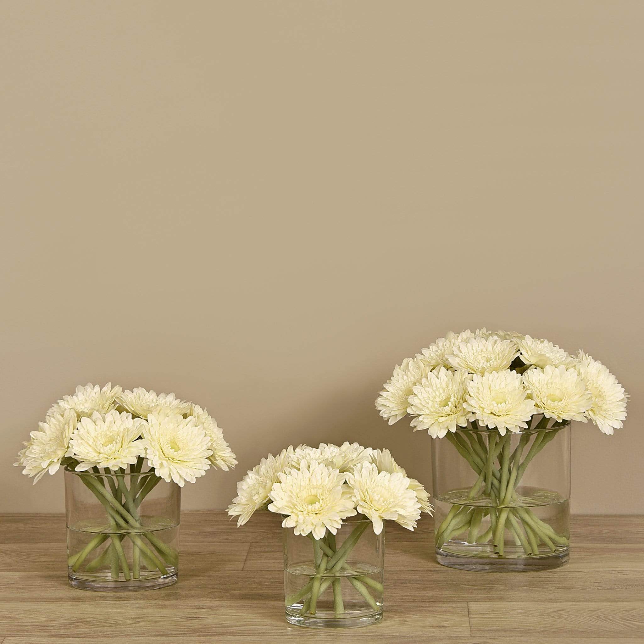 Artificial Gerbera Arrangement in Glass Vase