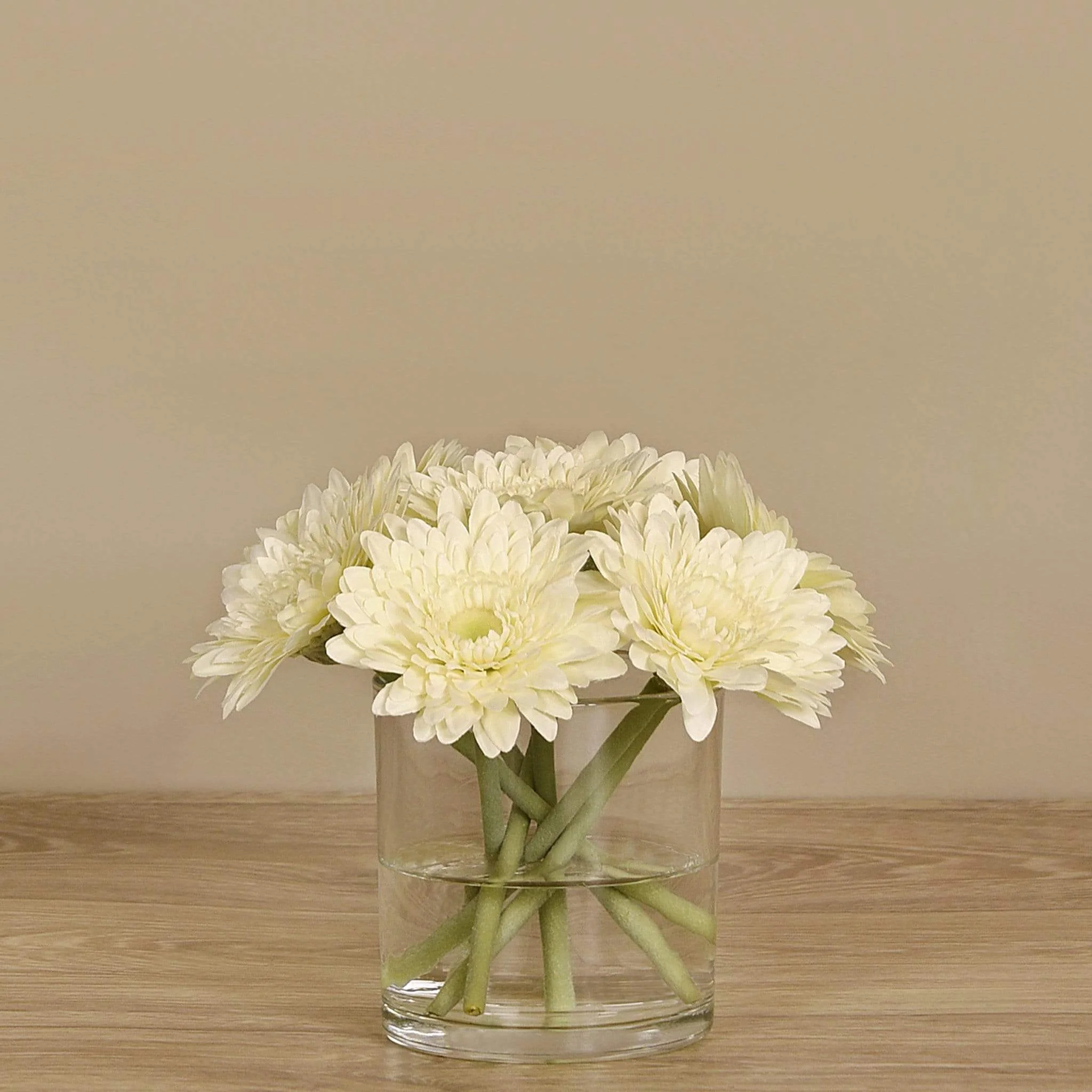 Artificial Gerbera Arrangement in Glass Vase - Image 2