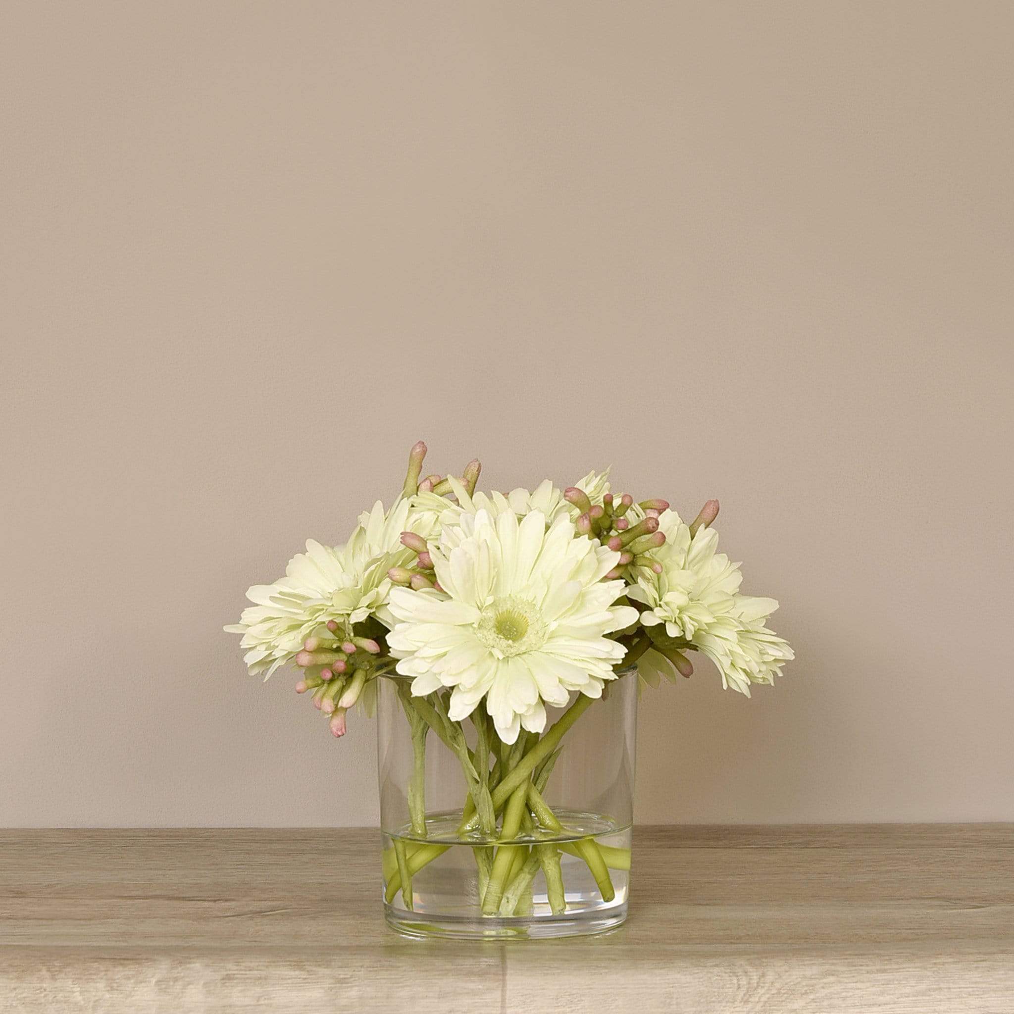 Artificial Gerbera Arrangement in Glass Vase - Image 11