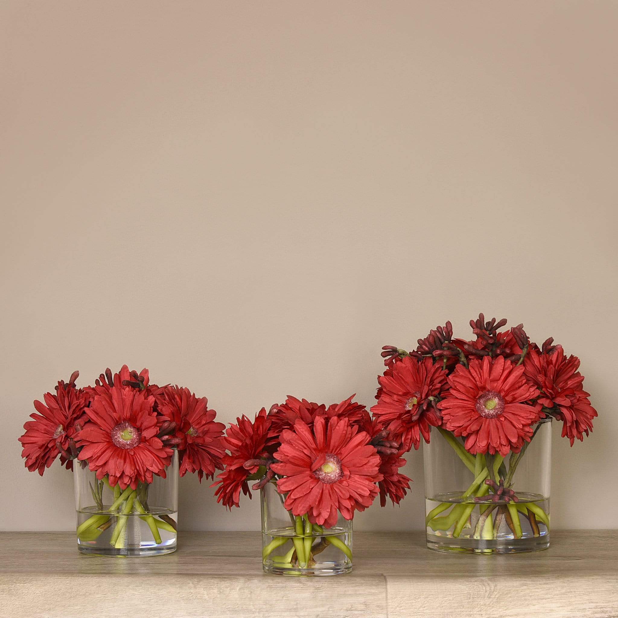 Artificial Gerbera Arrangement in Glass Vase - Image 13