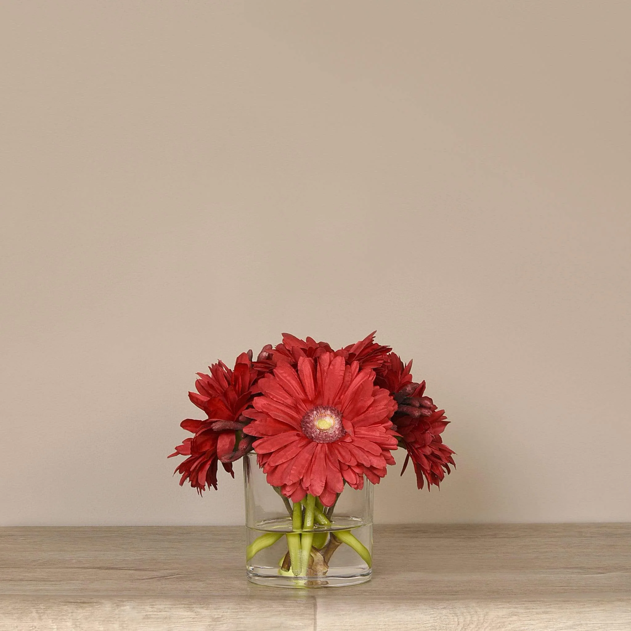 Artificial Gerbera Arrangement in Glass Vase - Image 14