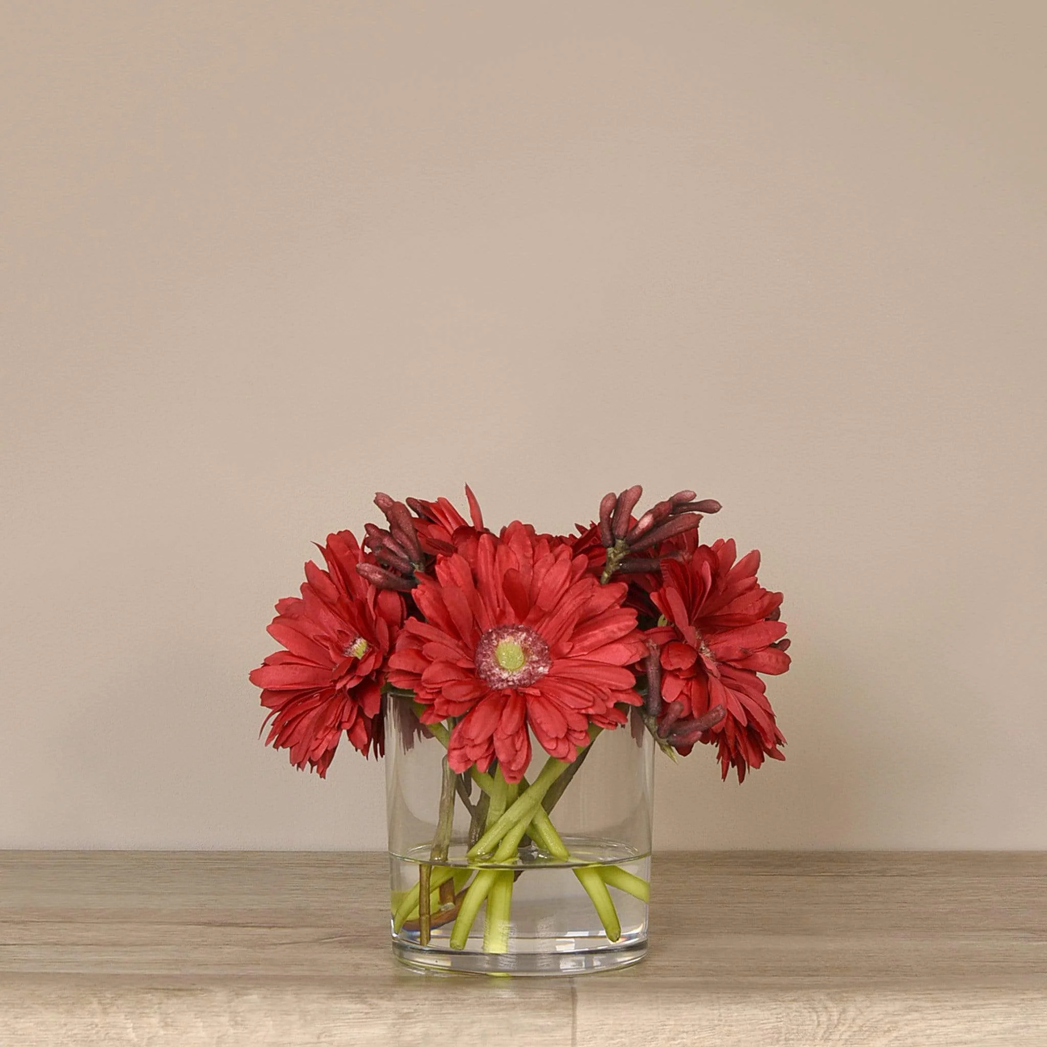 Artificial Gerbera Arrangement in Glass Vase - Image 15