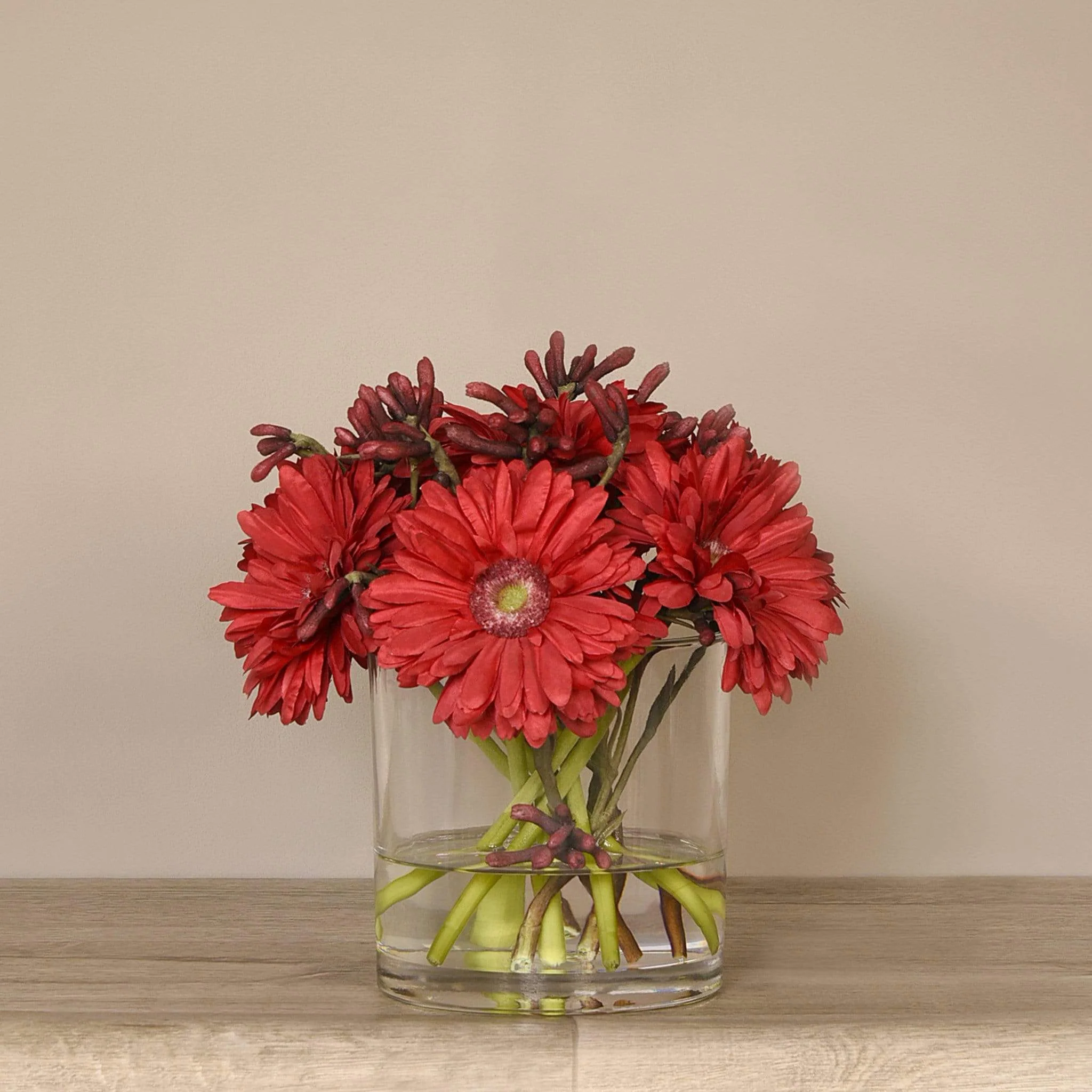 Artificial Gerbera Arrangement in Glass Vase - Image 16