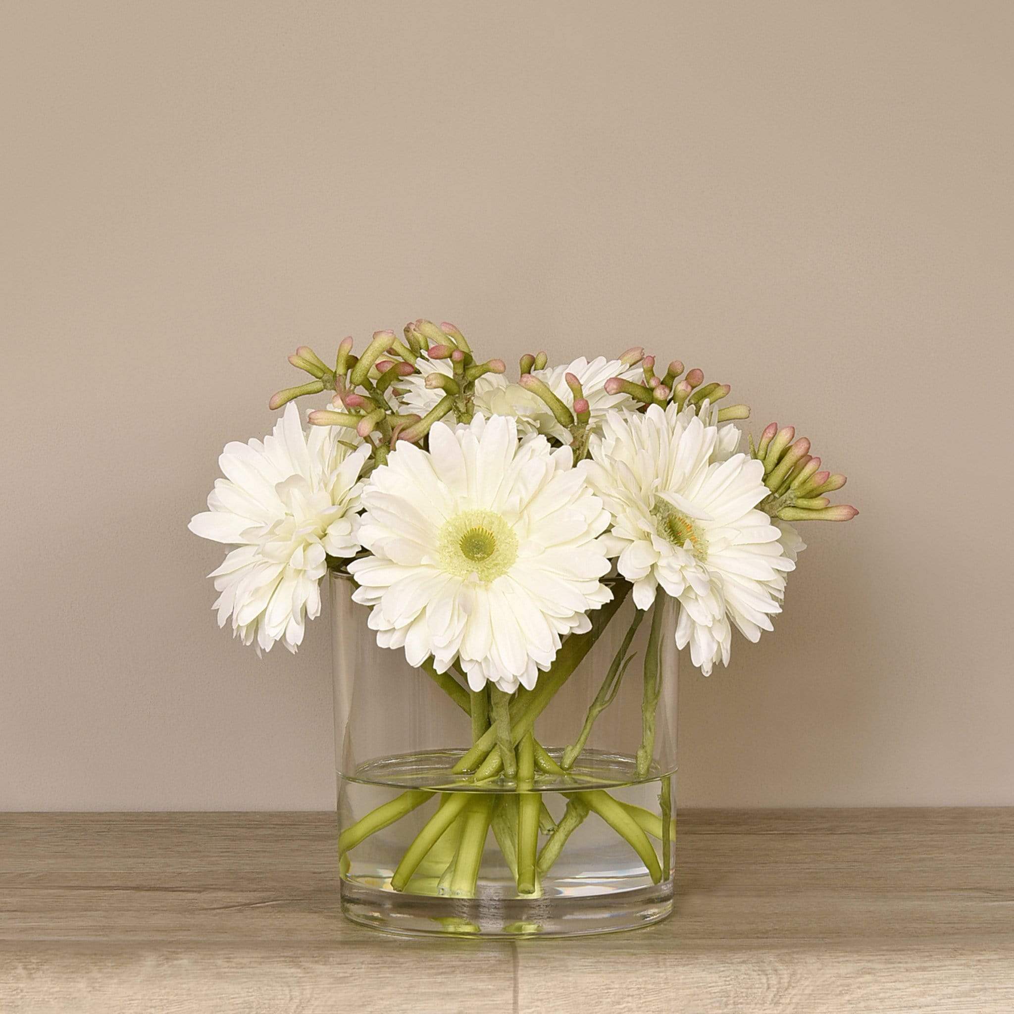 Artificial Gerbera Arrangement in Glass Vase - Image 4