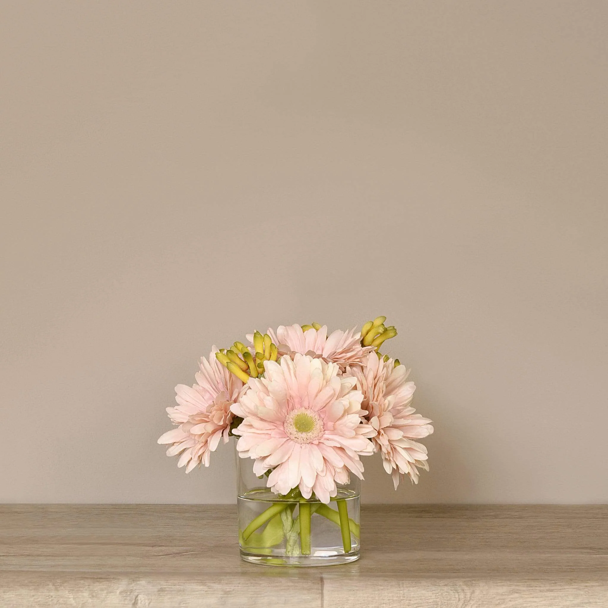Artificial Gerbera Arrangement in Glass Vase - Image 6