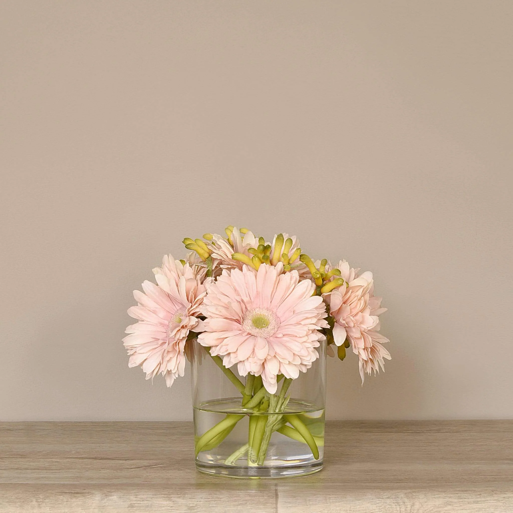 Artificial Gerbera Arrangement in Glass Vase - Image 7