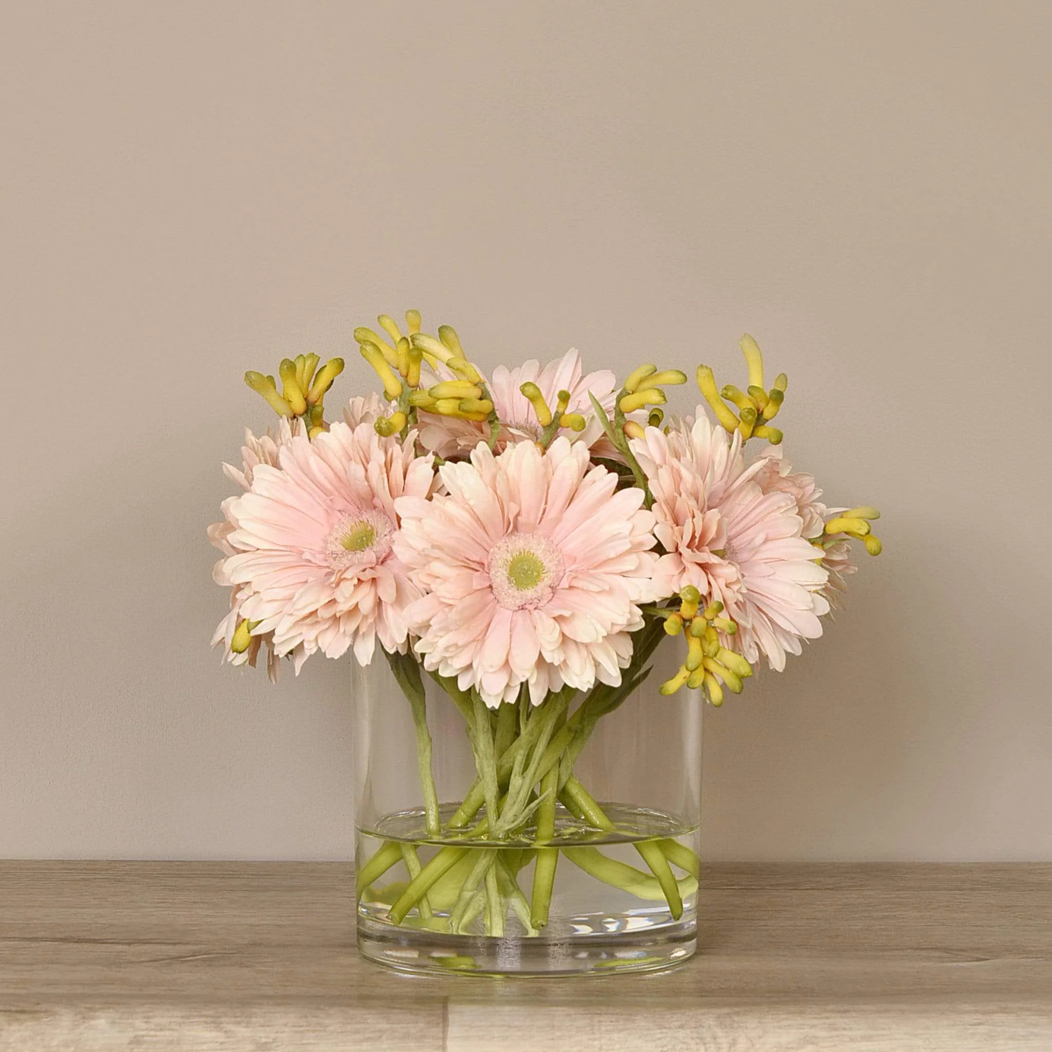 Artificial Gerbera Arrangement in Glass Vase - Image 8
