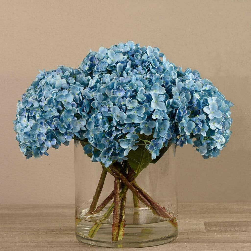 Artificial Hydrangea in Glass Vase - Image 4