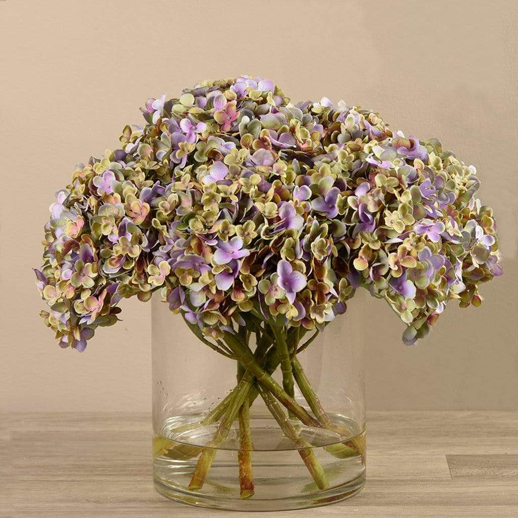 Artificial Hydrangea in Glass Vase - Image 5