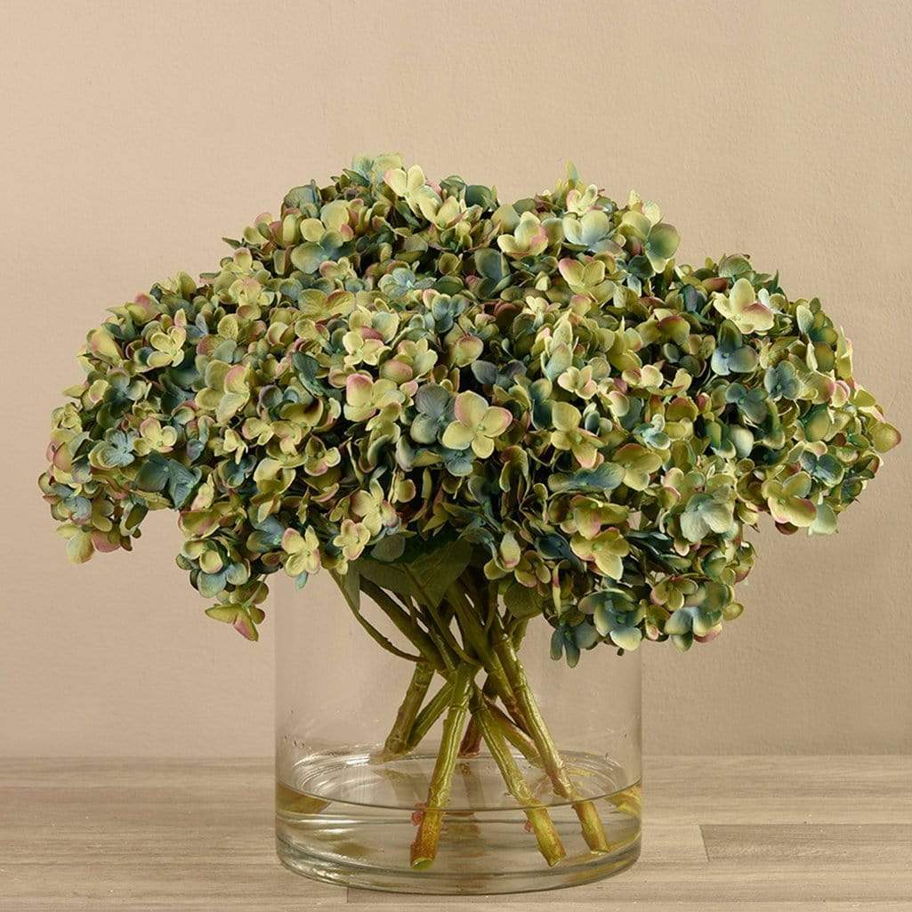 Artificial Hydrangea in Glass Vase - Image 8