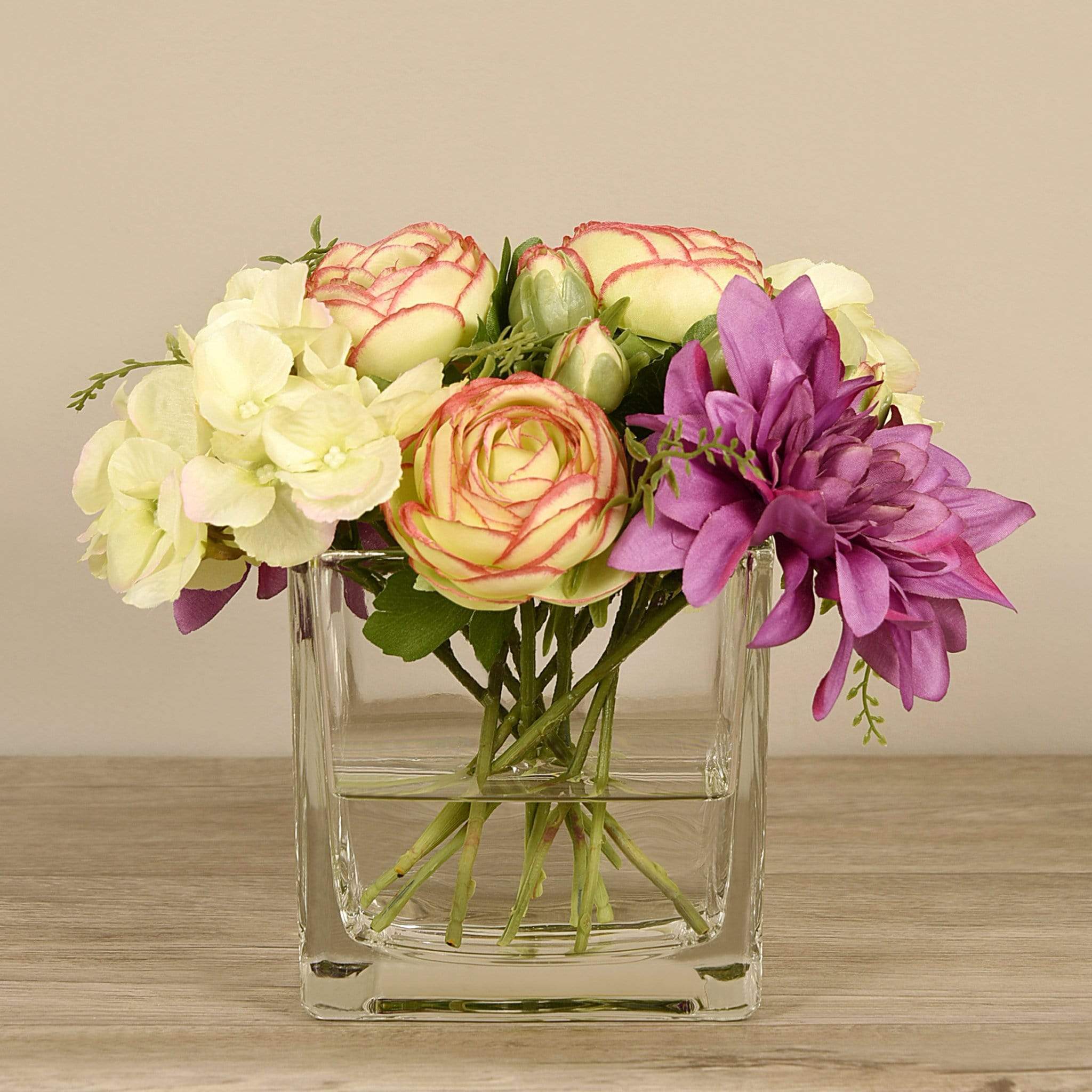 Artificial Hydrangea & Dahlia Arrangement - Image 3