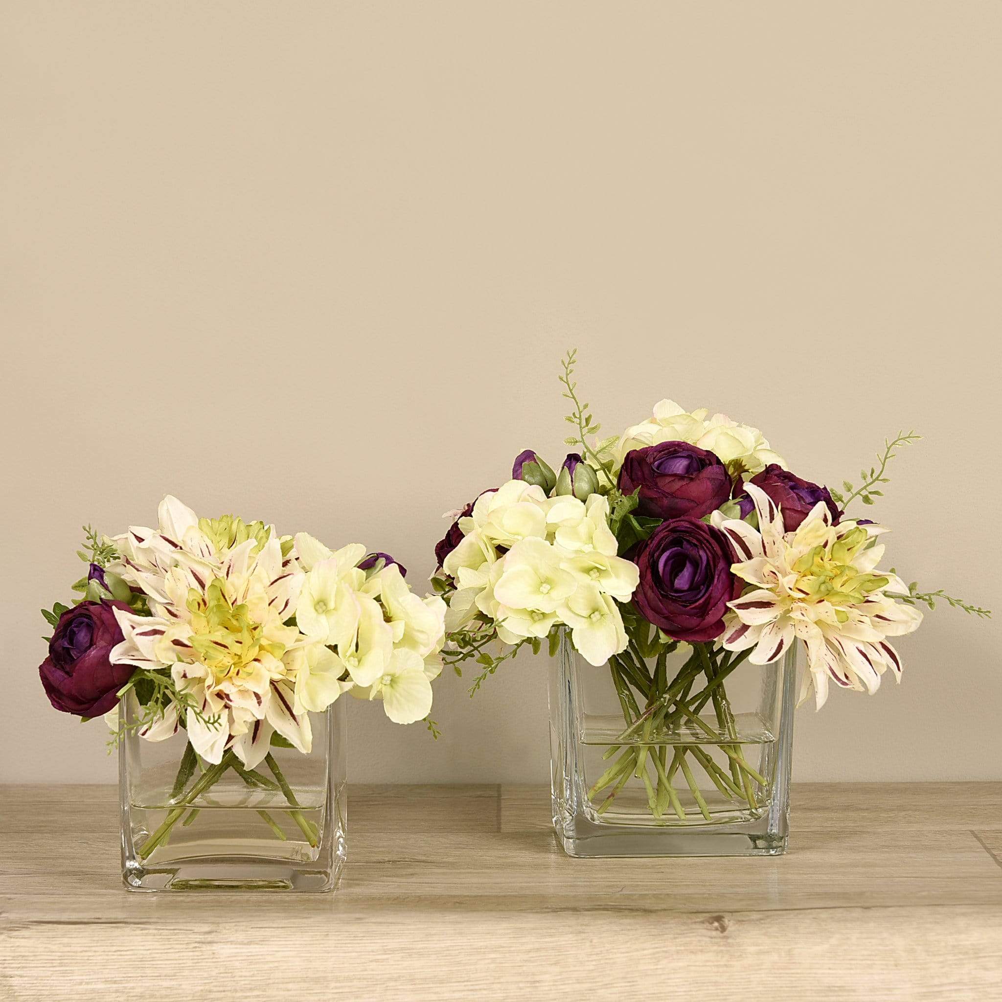 Artificial Hydrangea & Dahlia Arrangement - Image 4