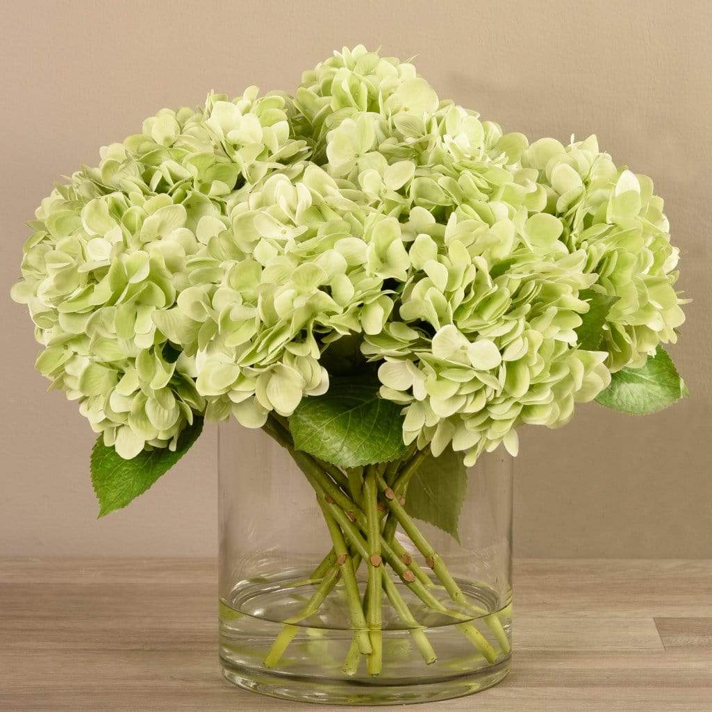 Artificial Hydrangea in Glass Vase - Image 5