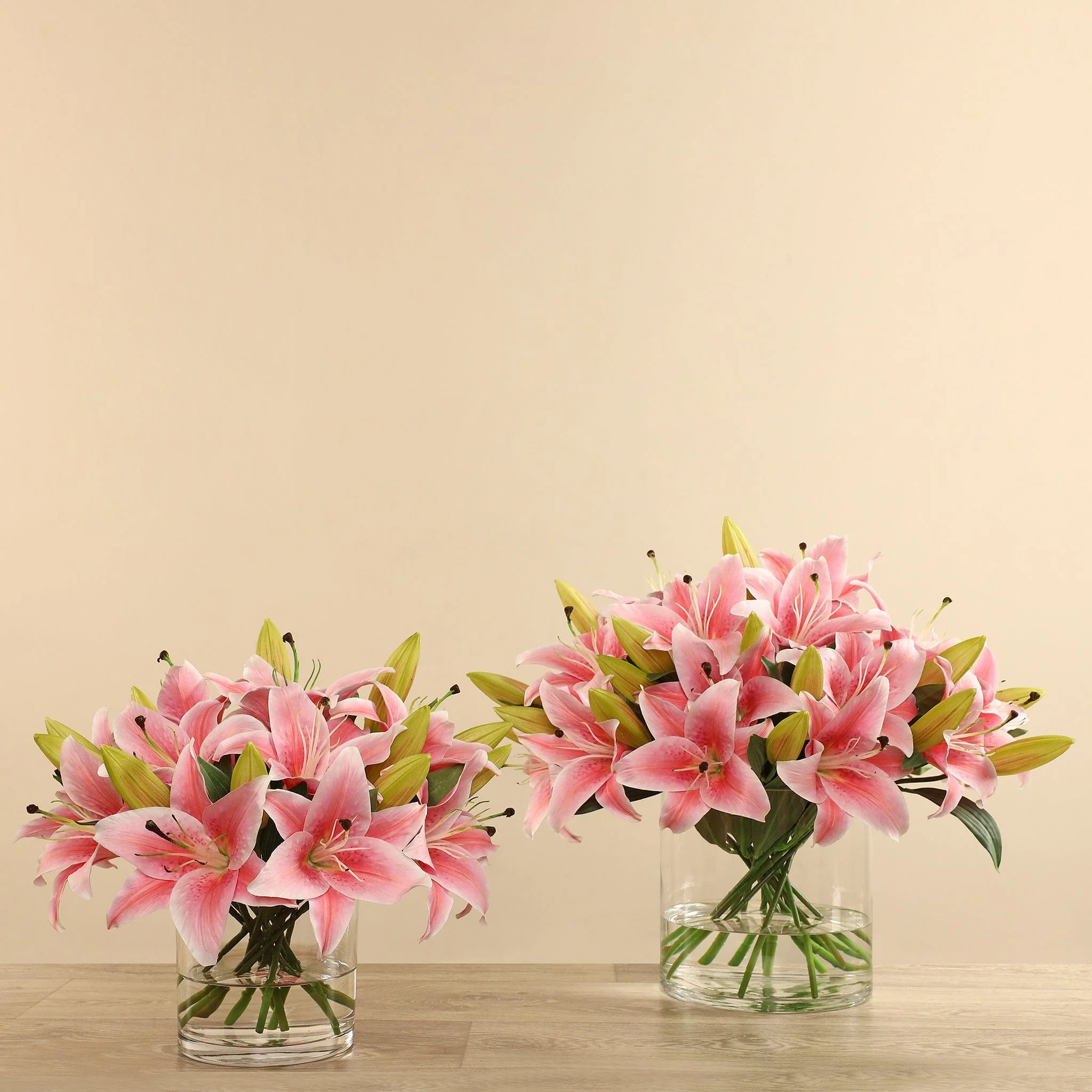 Artificial Lily in Glass Vase - Image 9