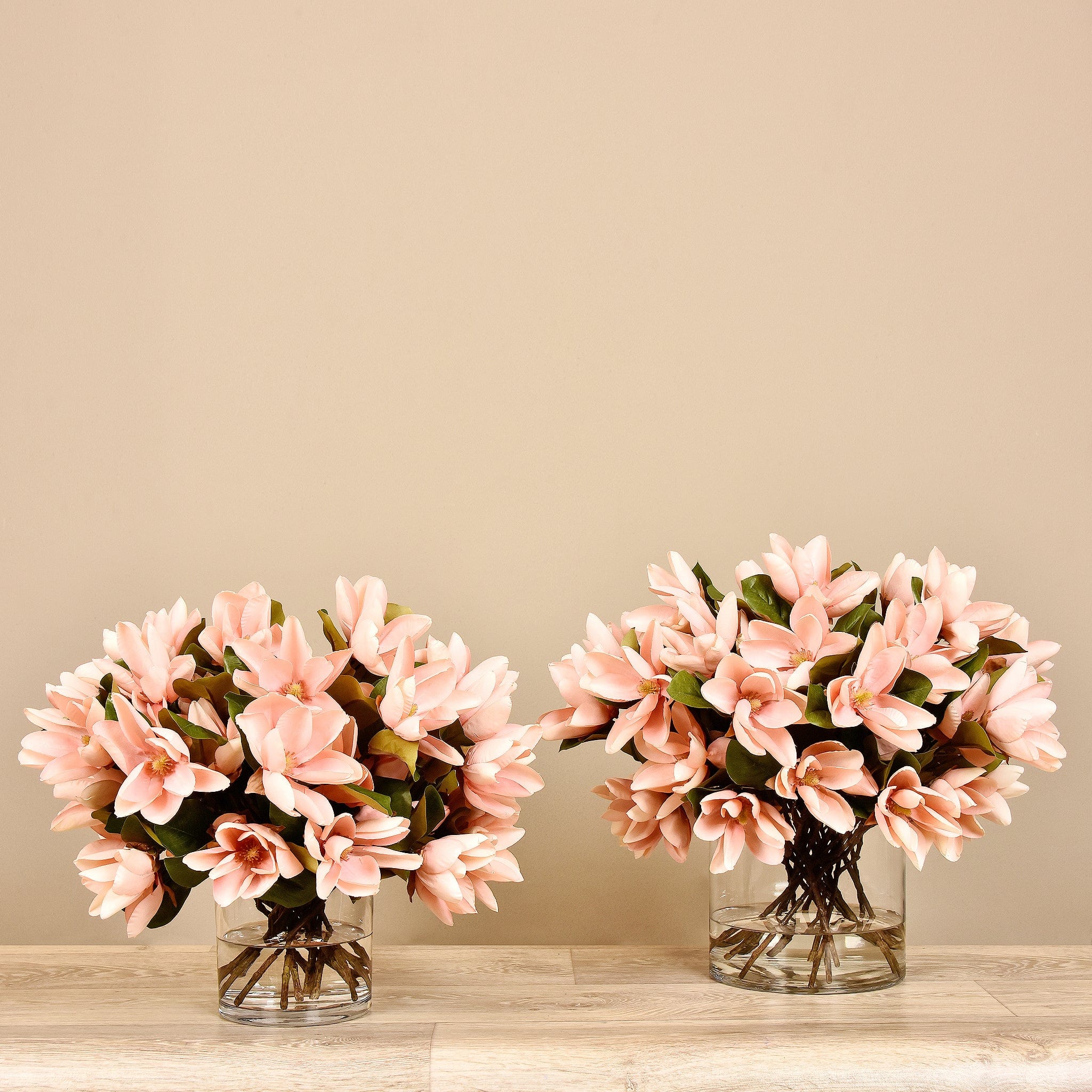 Artificial Magnolia in Glass Vase - Image 5