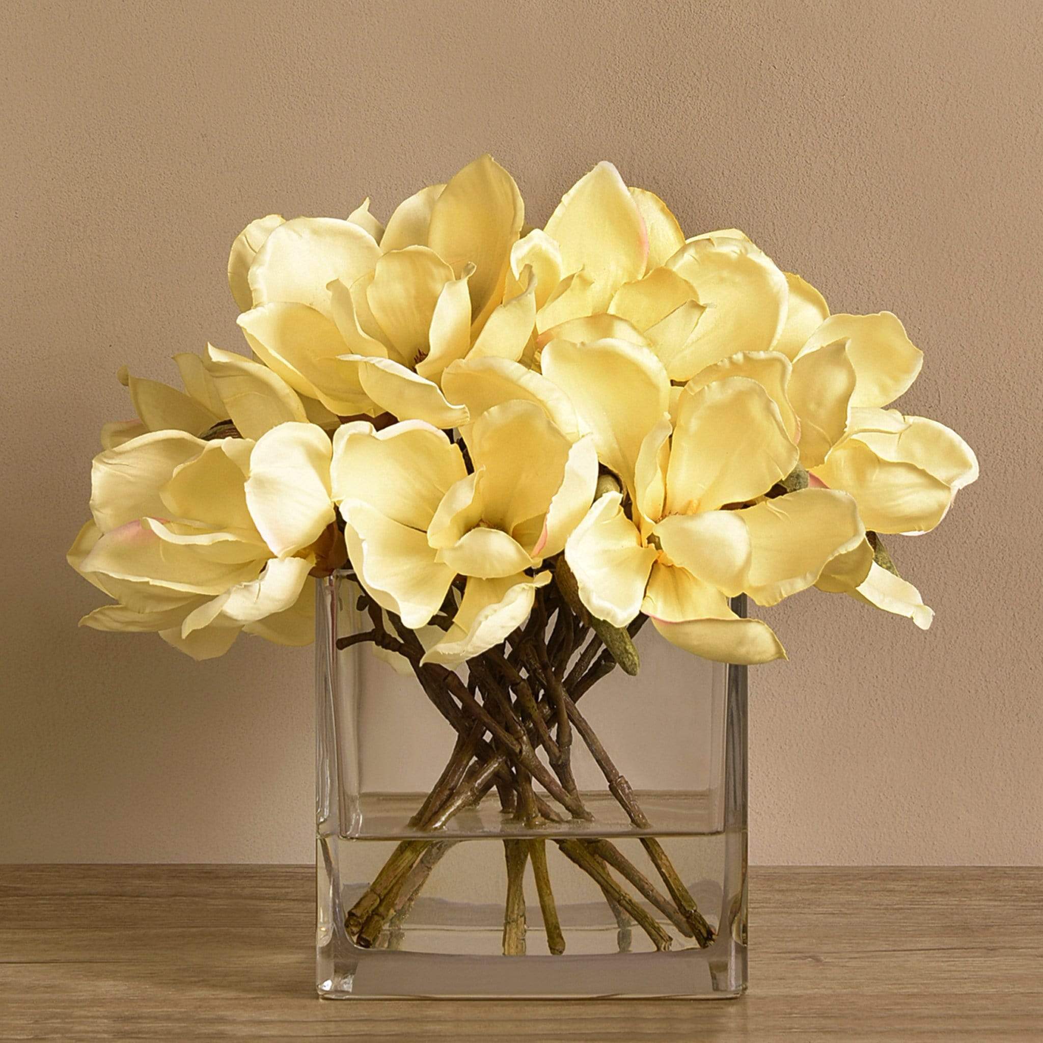 Artificial Magnolia in Glass Vase - Image 15