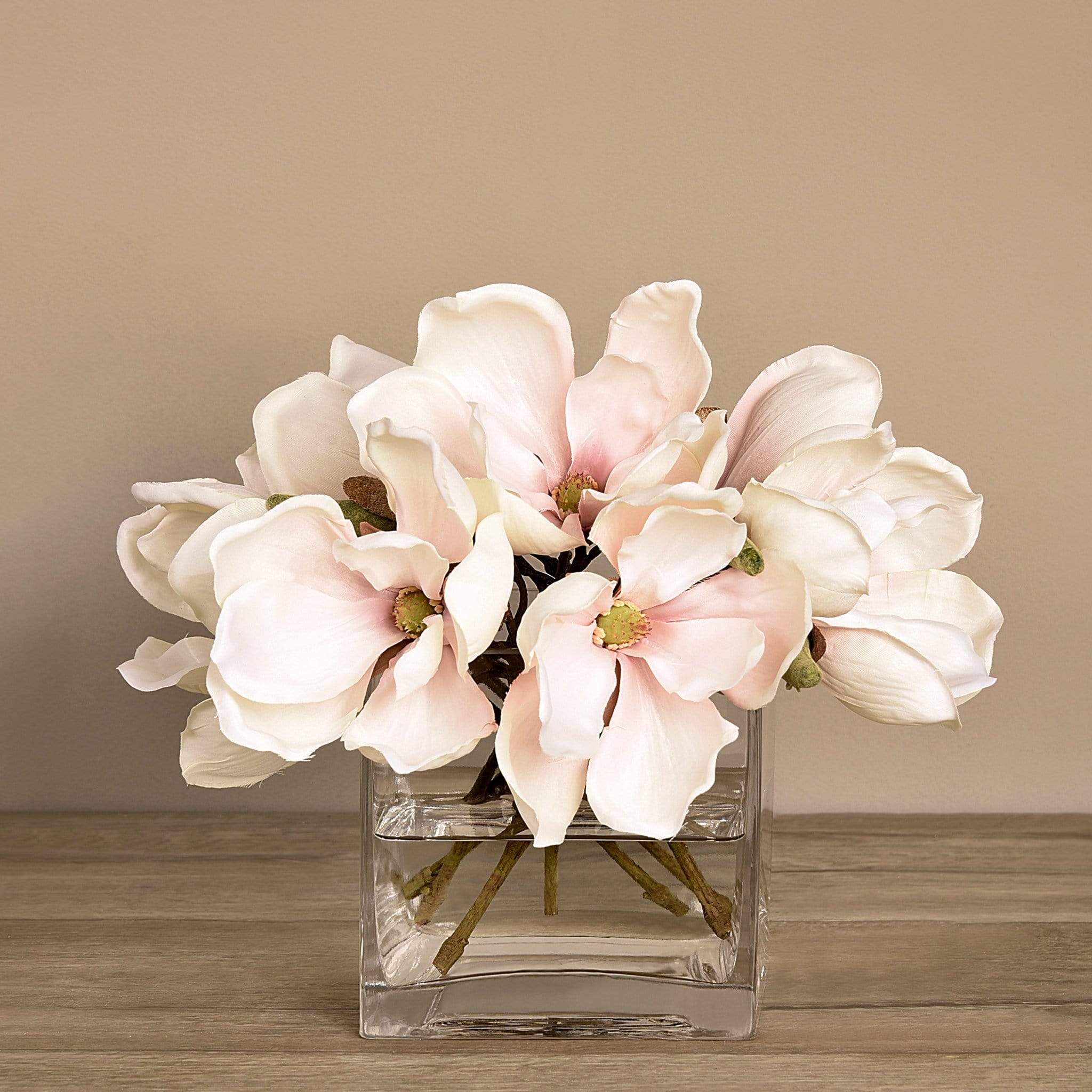 Artificial Magnolia in Glass Vase - Image 6