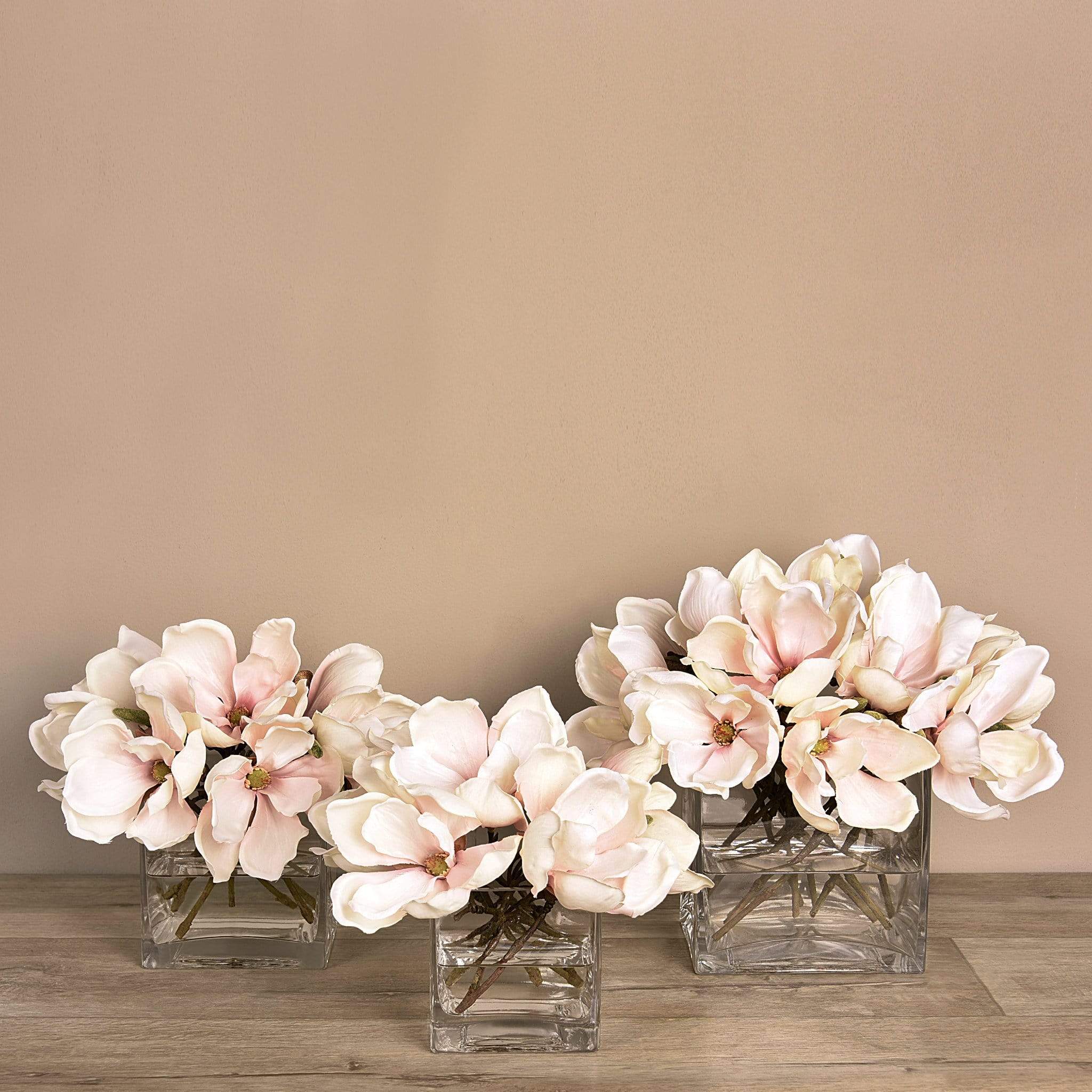Artificial Magnolia in Glass Vase - Image 8