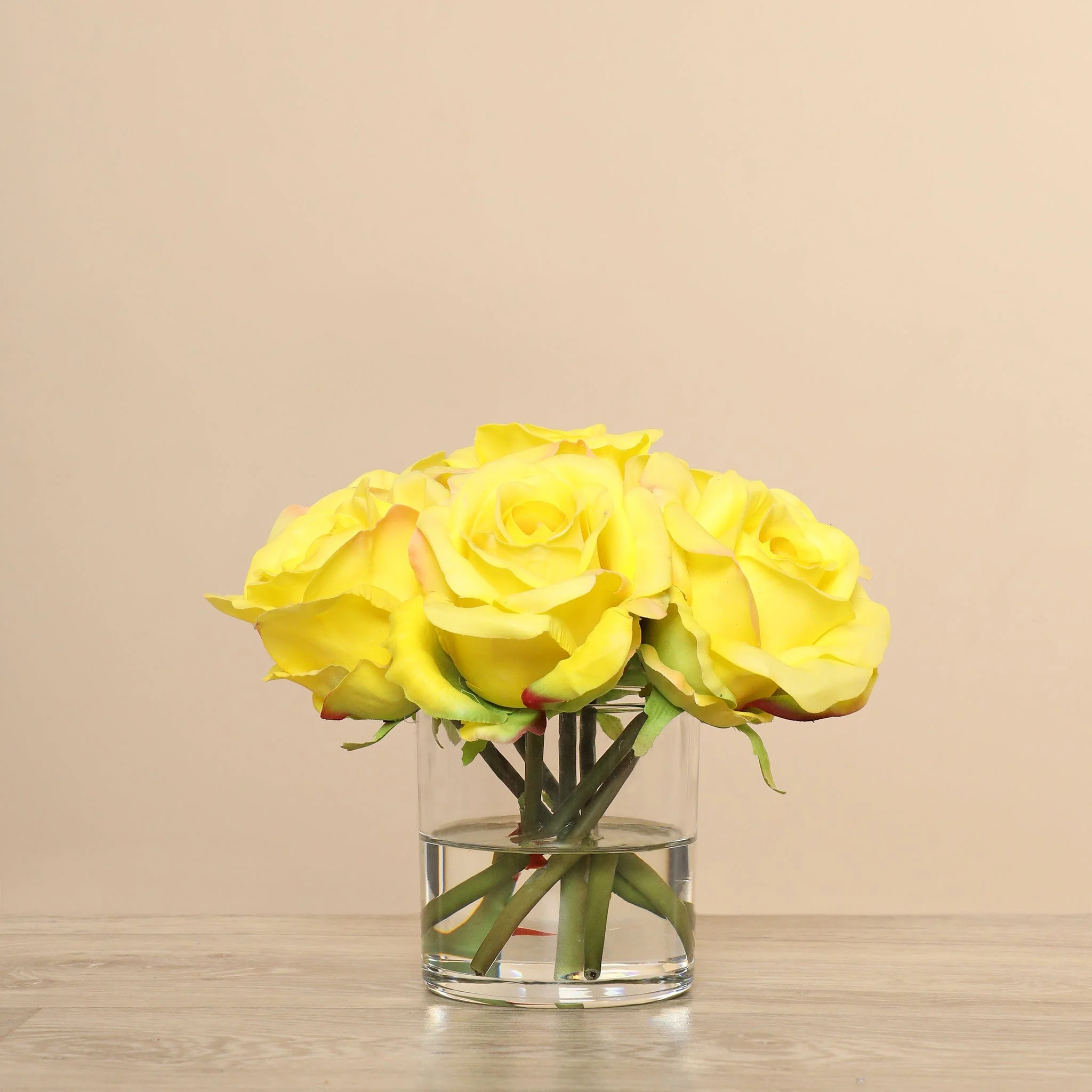 Artificial Rose Arrangement in Glass Vase - Image 15