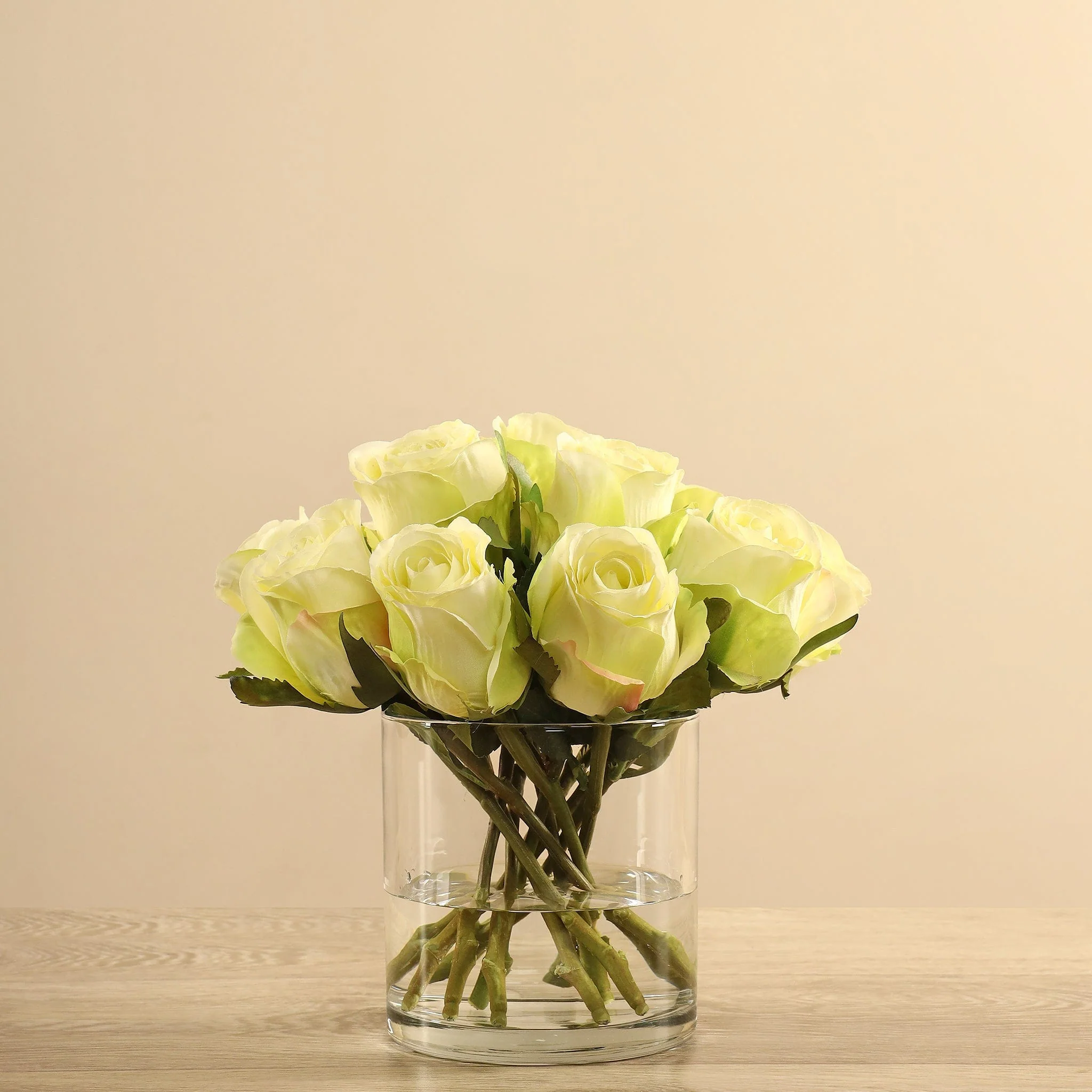 Artificial Rose Arrangement in Glass Vase - Image 22