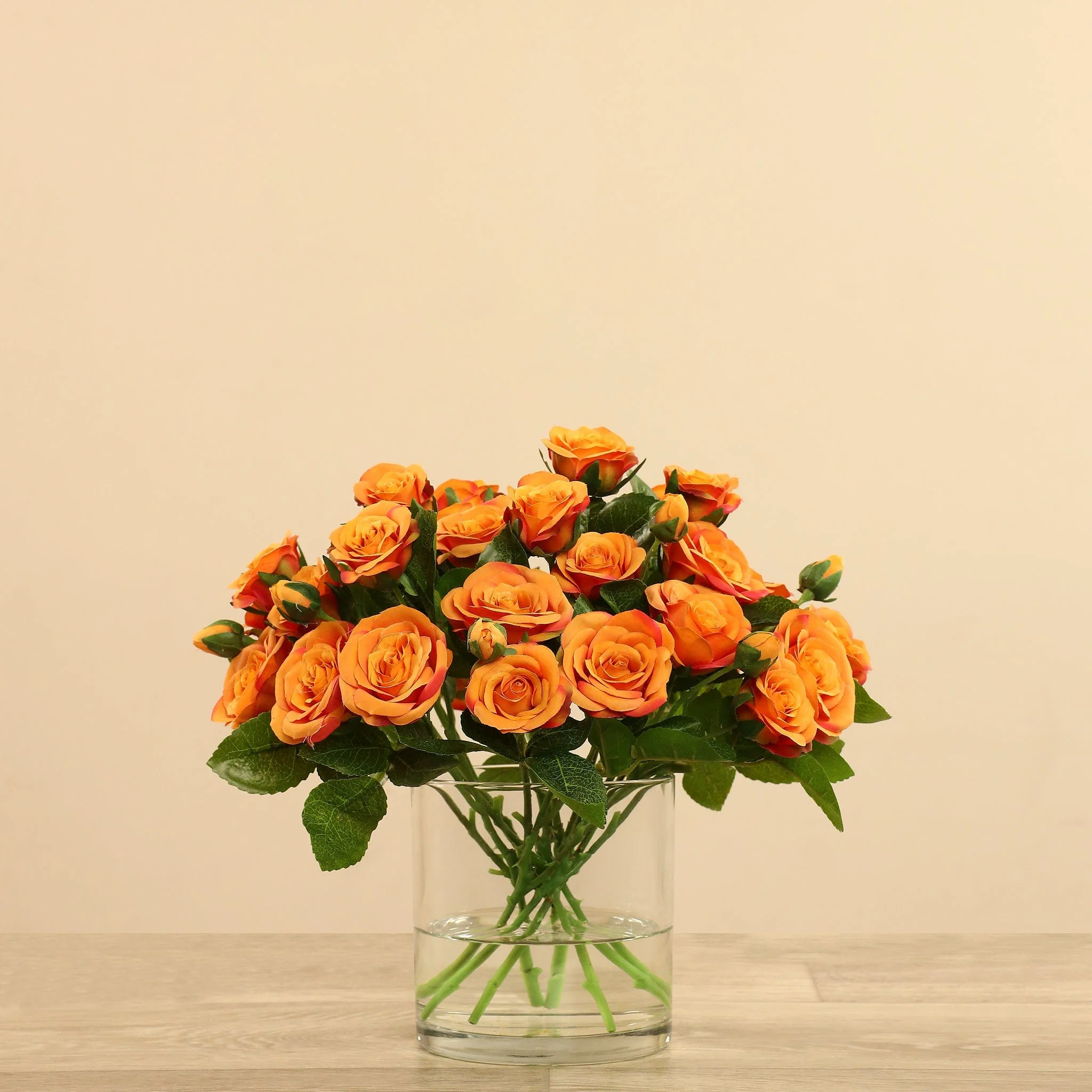 Artificial Rose Arrangement in Glass Vase - Image 10